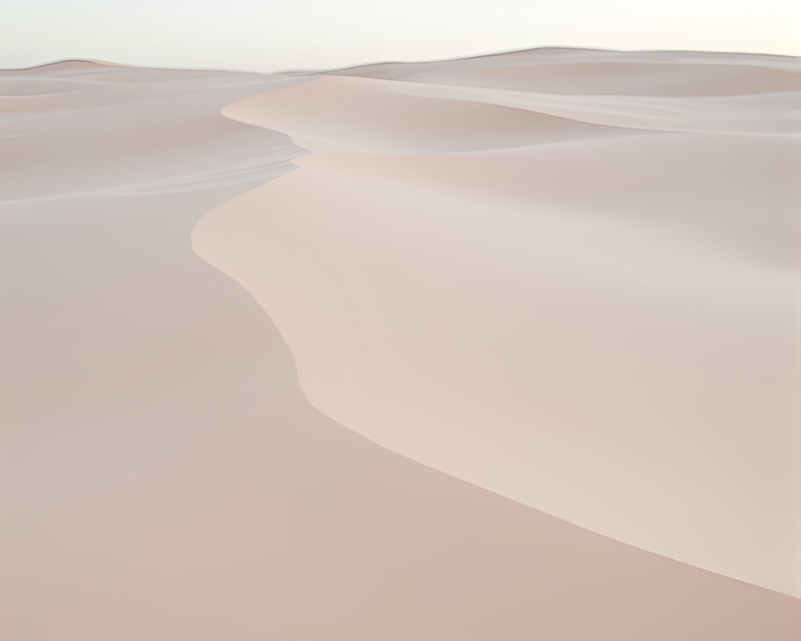 Surreal sand dune in muted pastel colors with flowing shapes