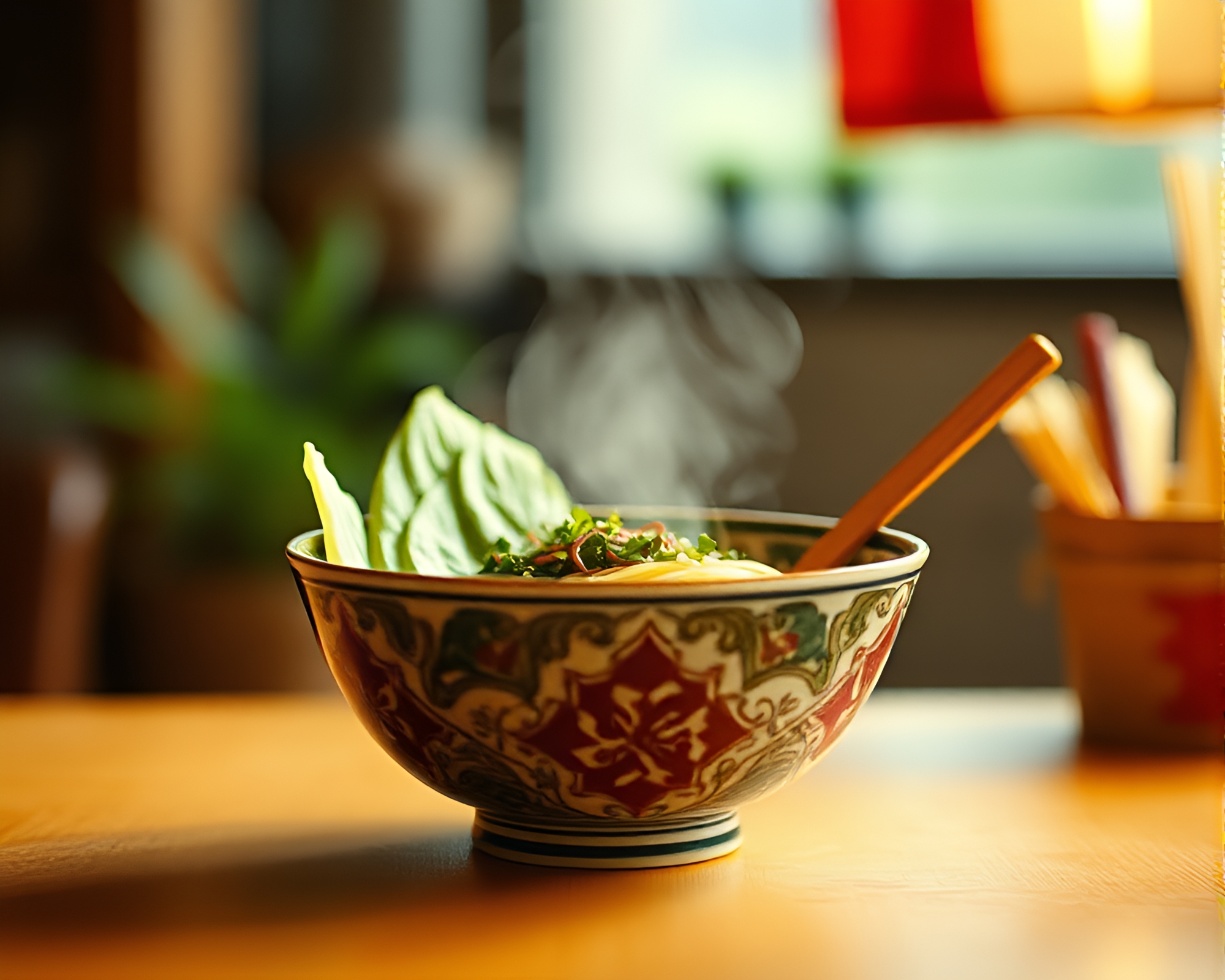 Dreamy Ramen Bowl in Film Grain Style – free AI stock image