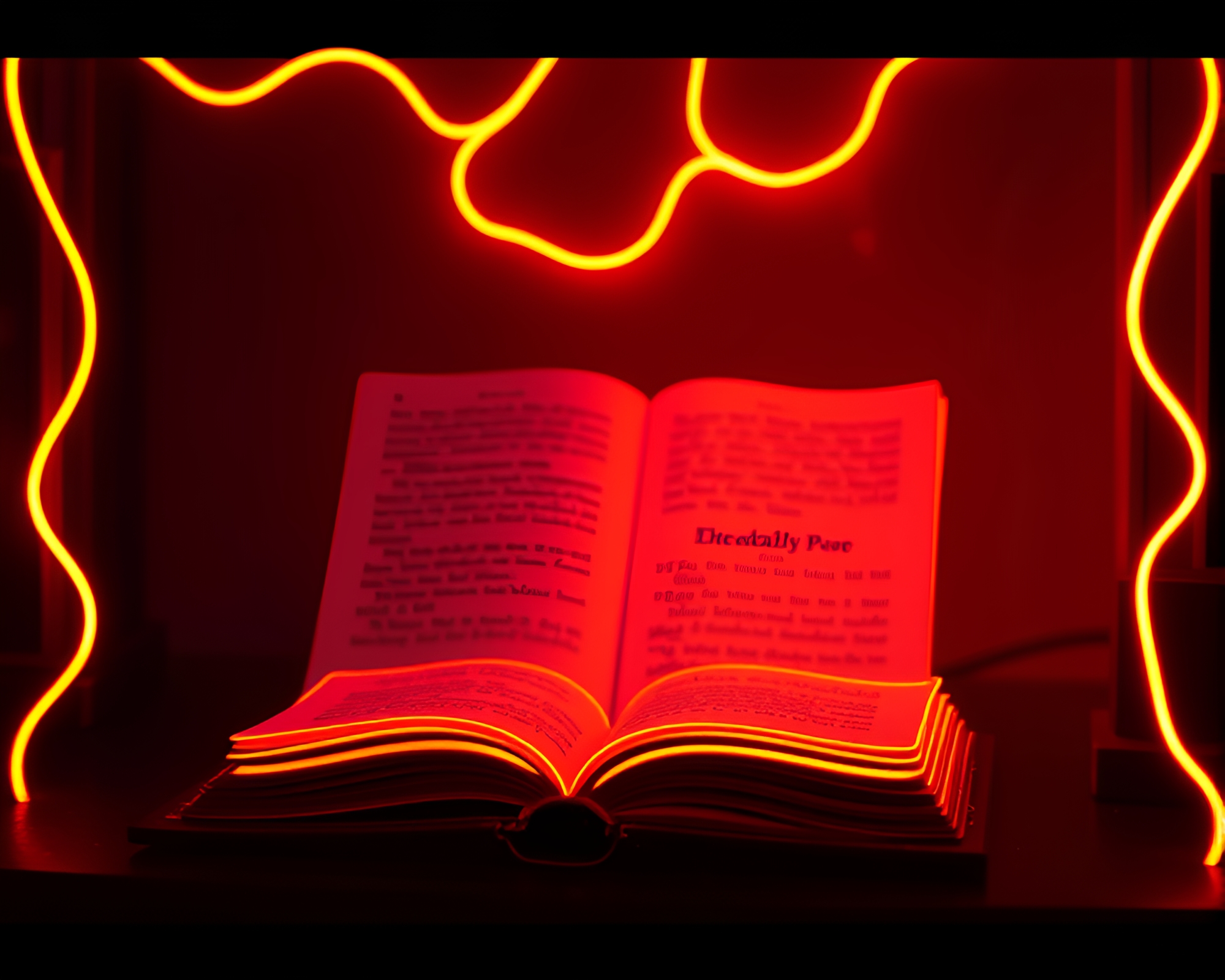 Neon Wireframe Tribute to Edgar Allan Poe’s Work – free AI stock image