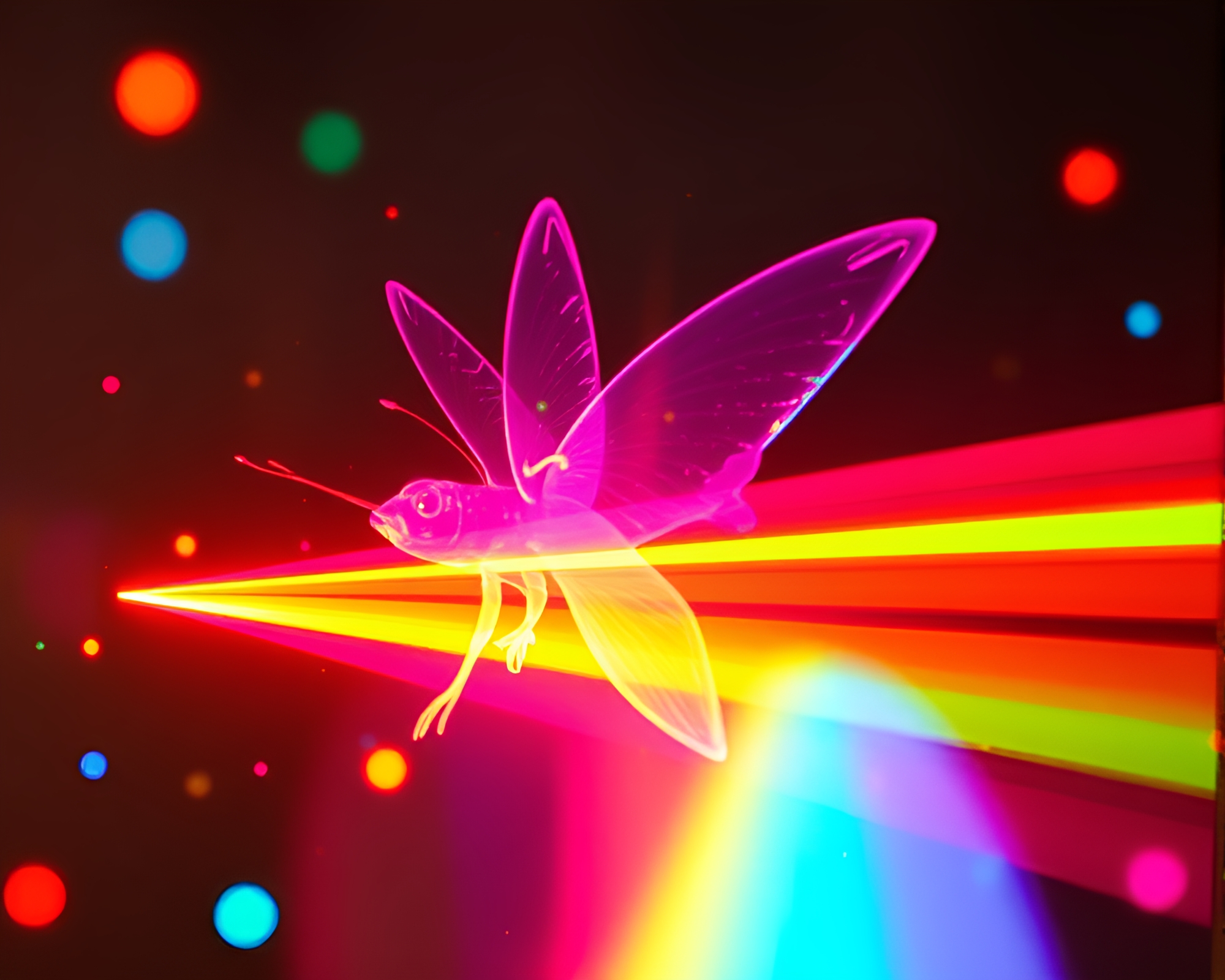 Prismatic Nymph in Splatter Art Elegance – free AI stock image