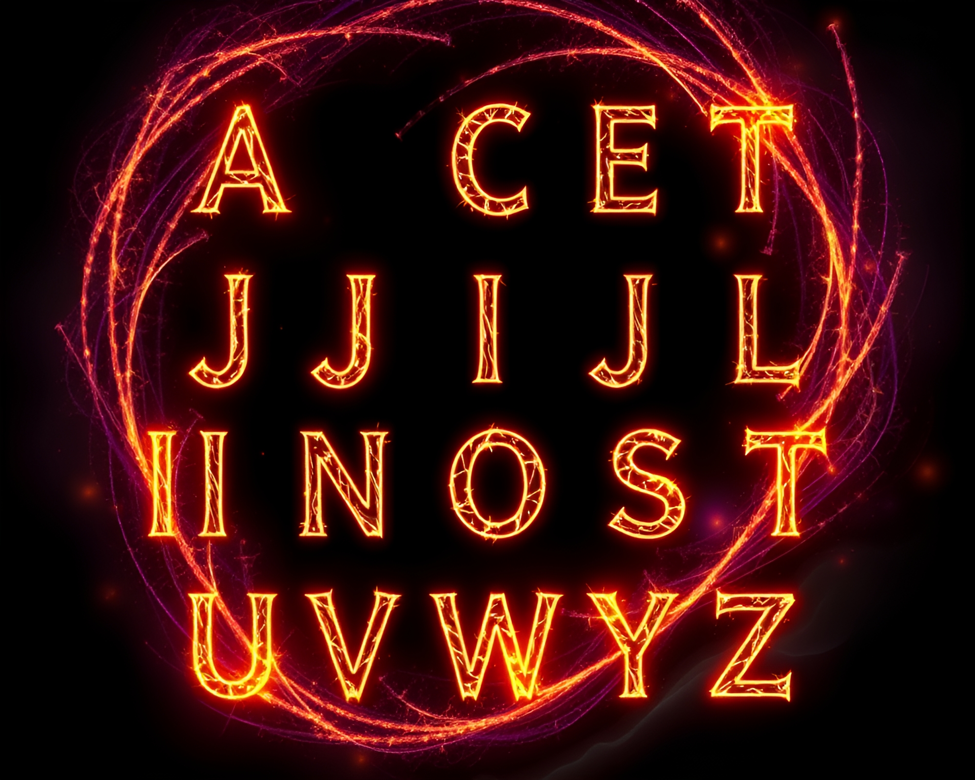 Runic Vortex Twist in Torchlight Glow – free AI stock image