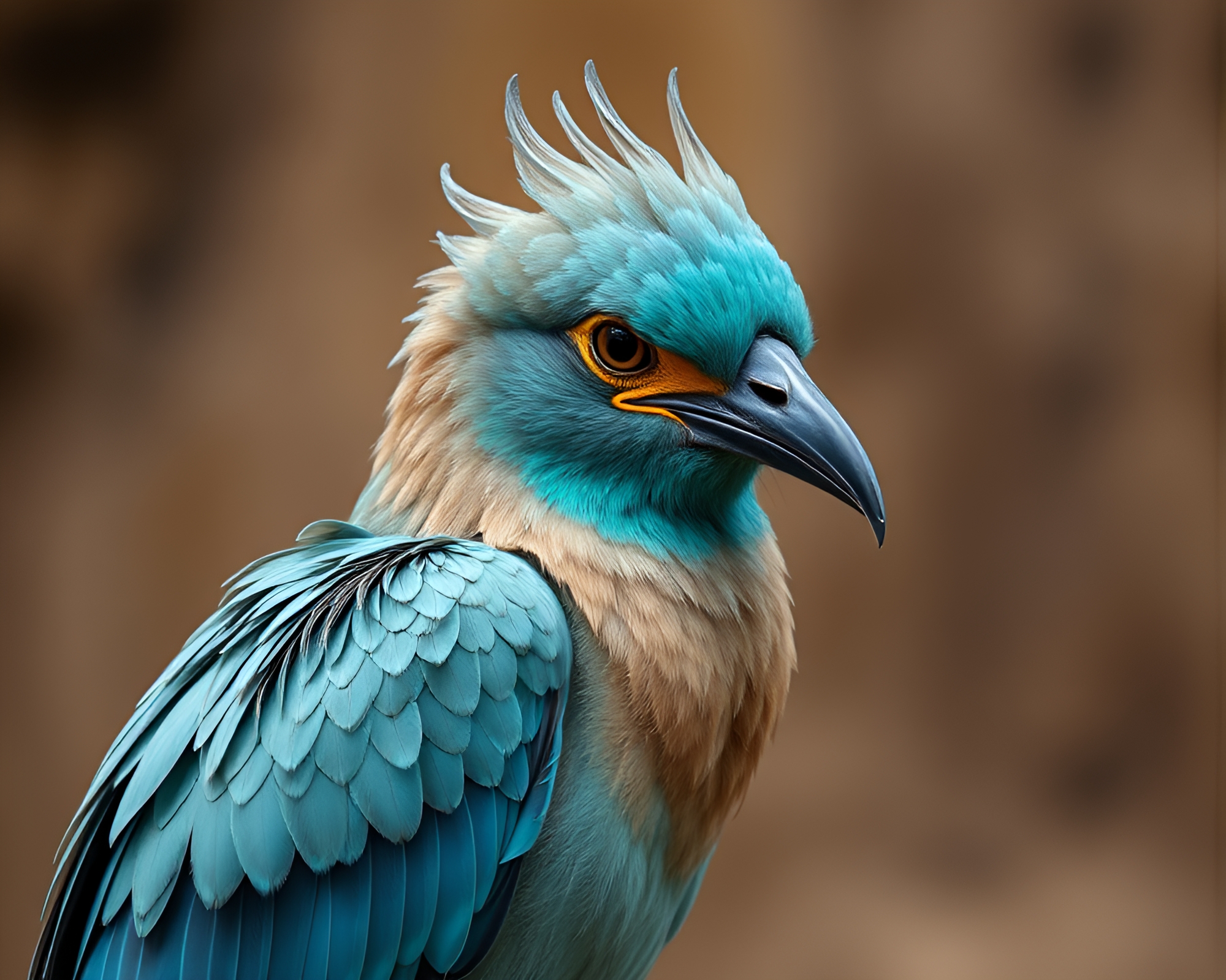 Enchanting Gryphon in Tranquil Turquoise Light – free AI stock image