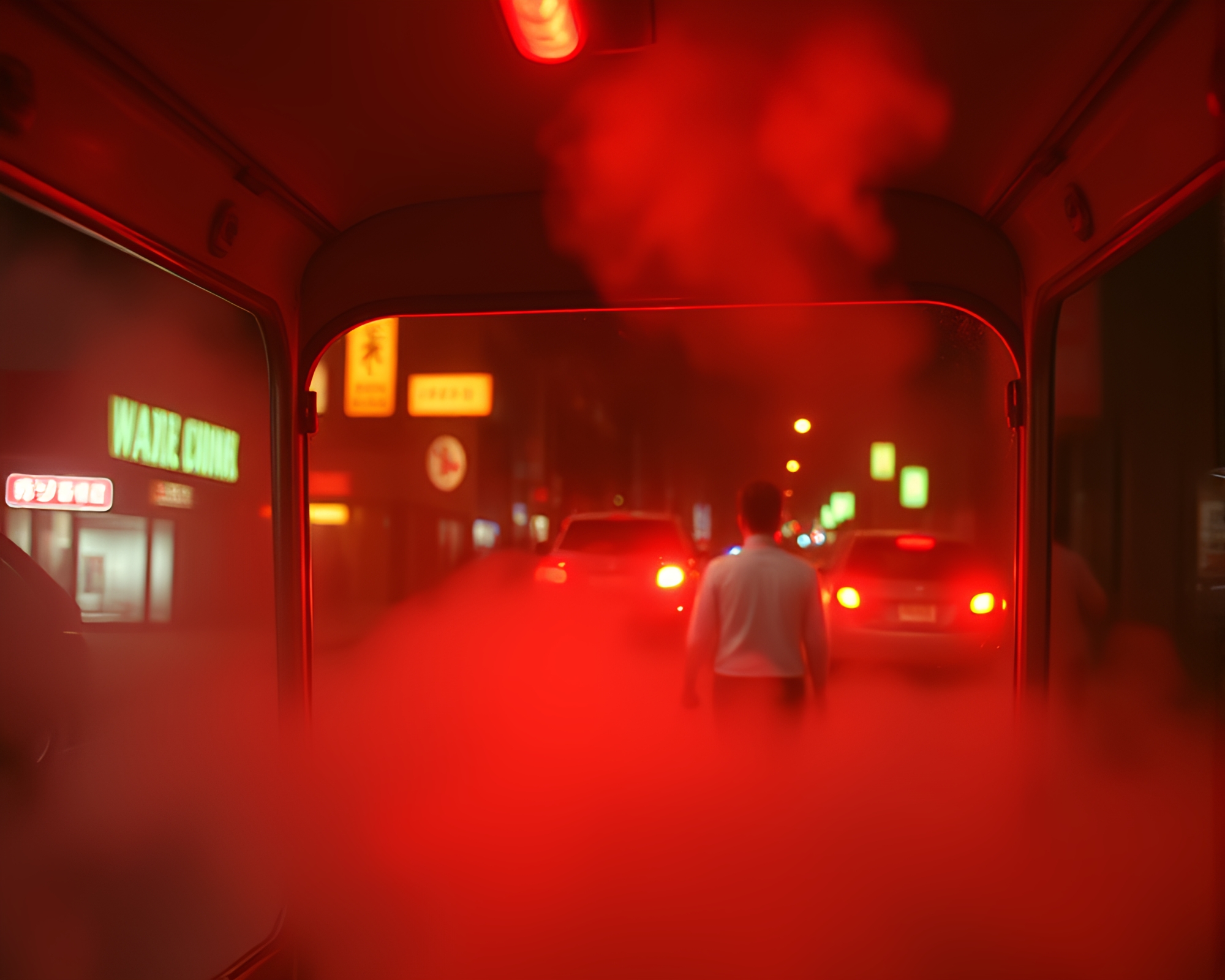 Steamy 80s VHS Rickshaw Ride with Light Leaks – free AI stock image