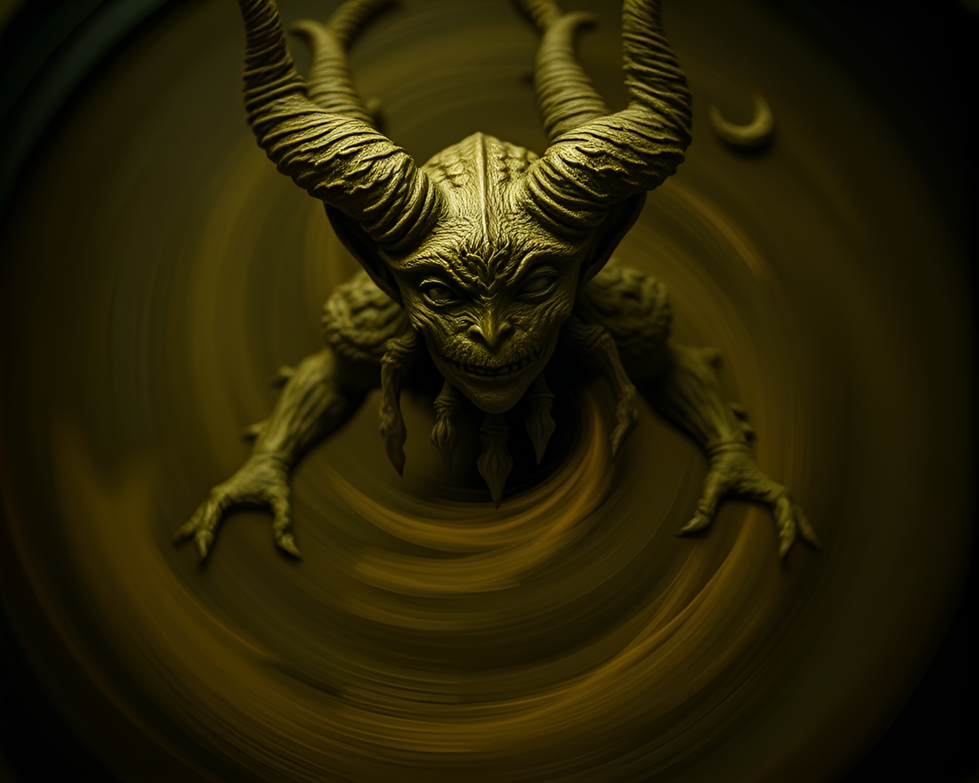 Ethereal Djinn Lens Distortion Swirl – free AI stock image