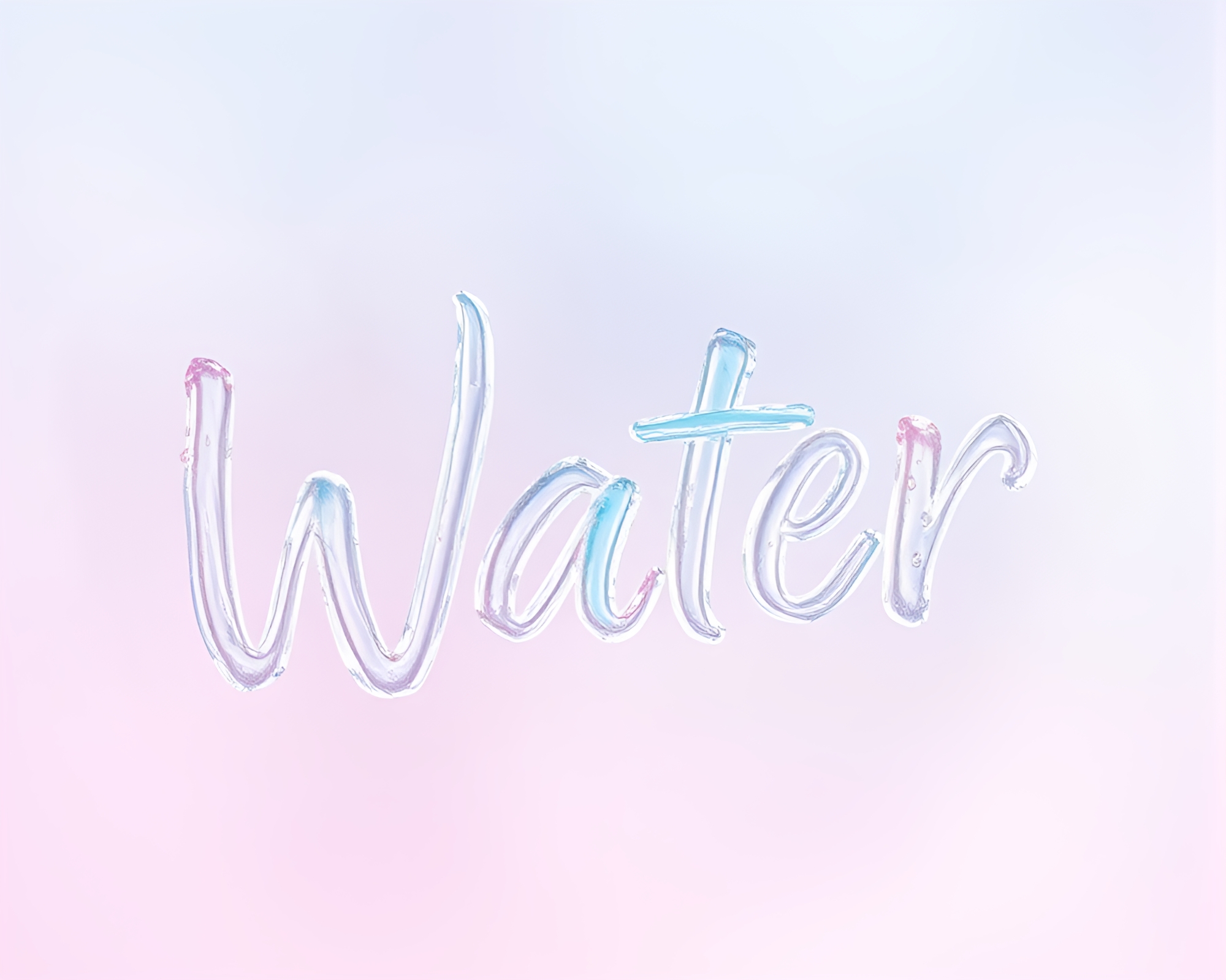 Water Distortion: Dreamy Handwritten Letter in Pastels – free AI stock image