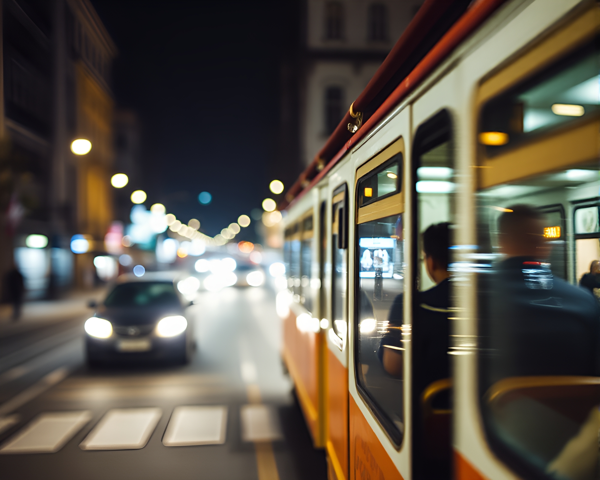 Surreal Candid Moment in Overexposed Cable Car – free AI stock image