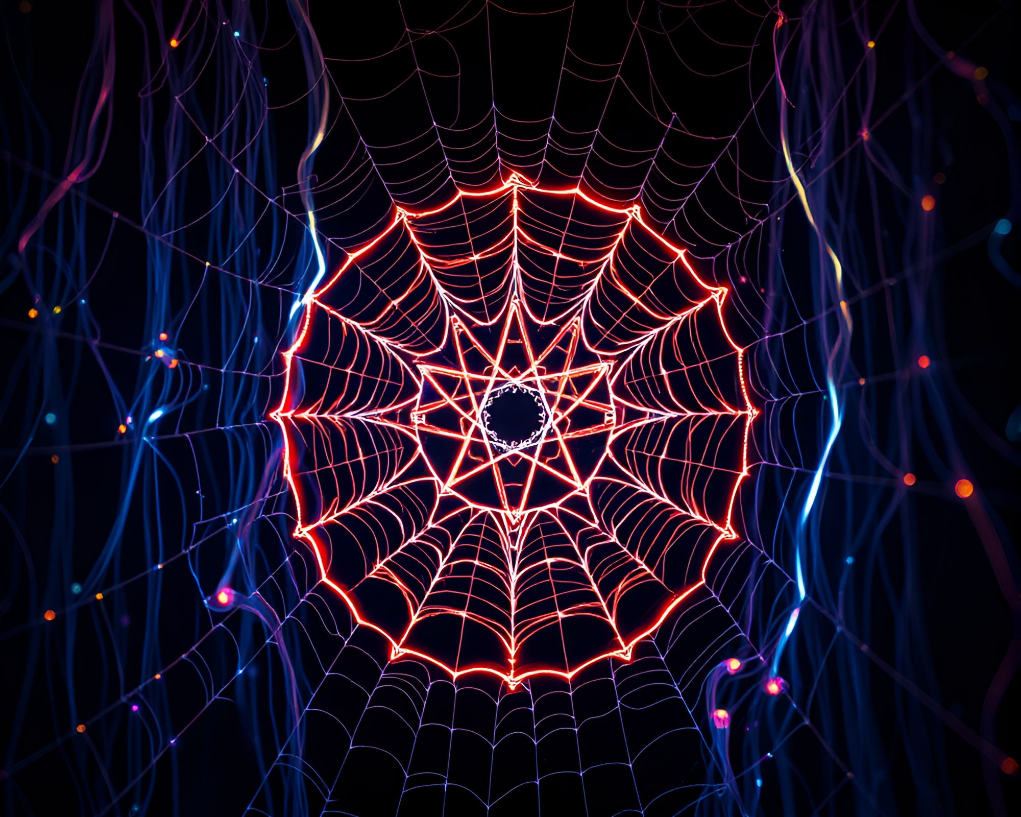 Luminous Esoteric Sigil in Cobweb Strand Universe – free AI stock image