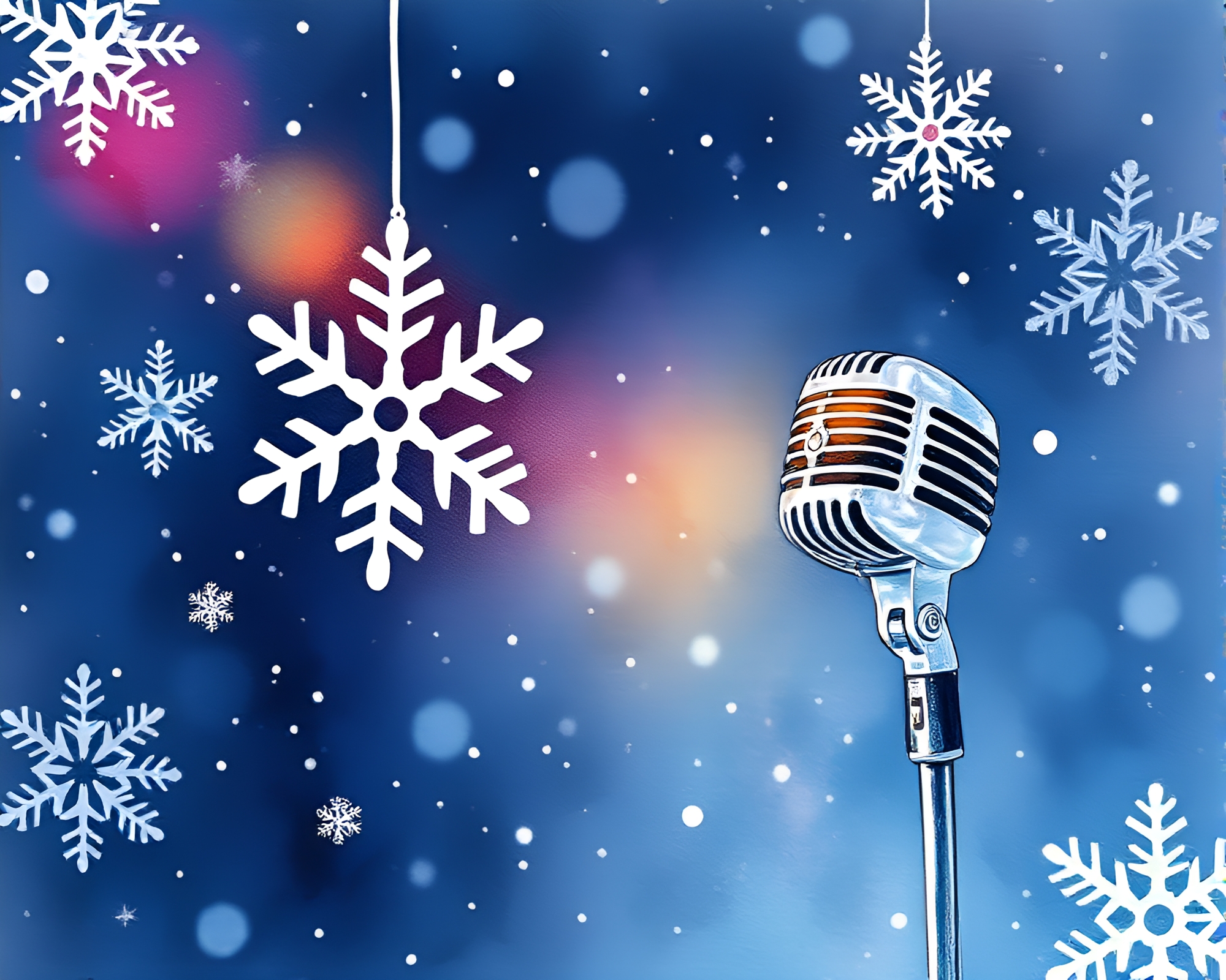 Melting Snowflake Serenade under Rim Lighting – free AI stock image
