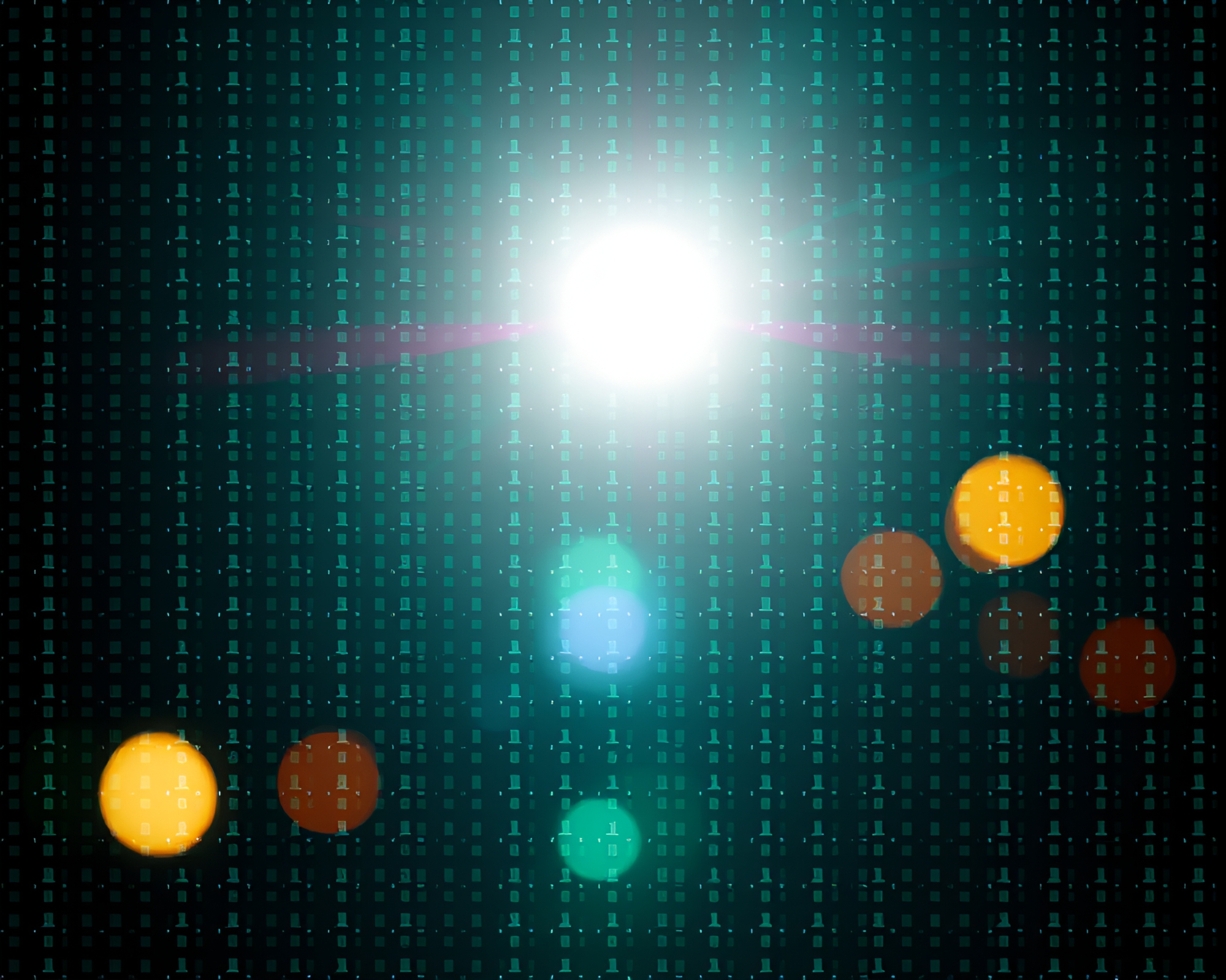 Halftone Morse Code Teleportation in Bright Daylight – free AI stock image