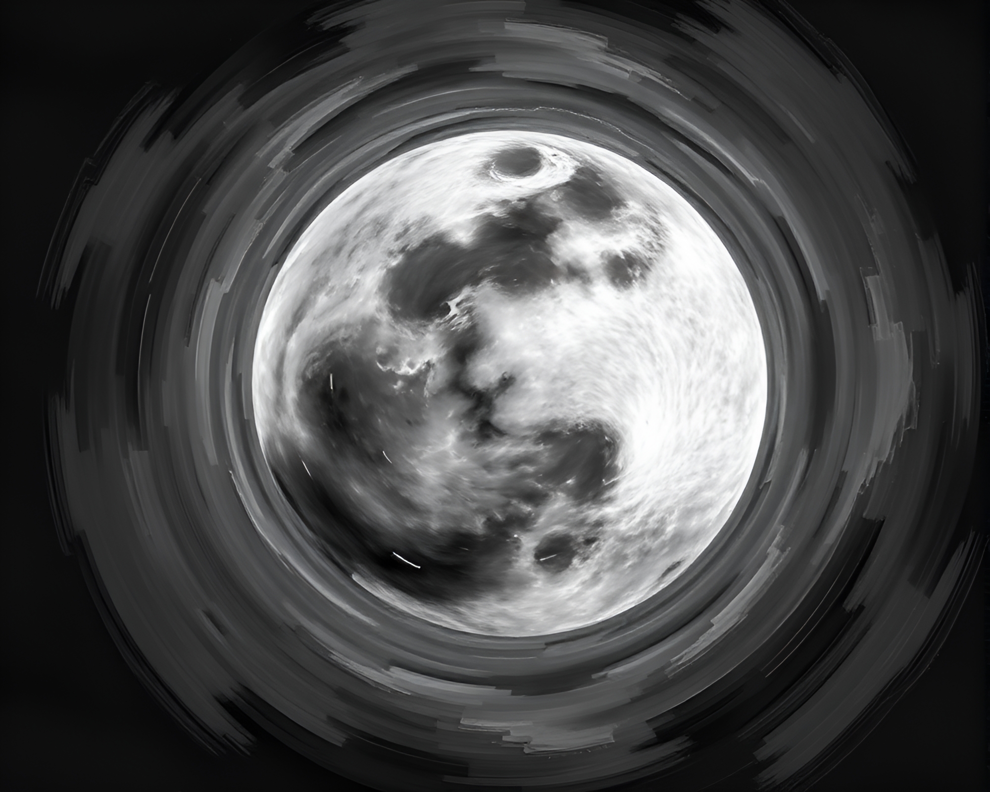 Impressionist Centaur on Lunar Grayscale Landscape – free AI stock image