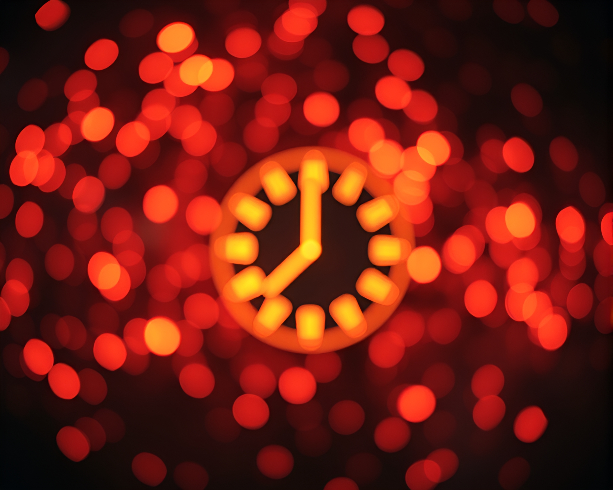Retro Chrono Clock in Dreamy Bubble Cluster Forest – free AI stock image