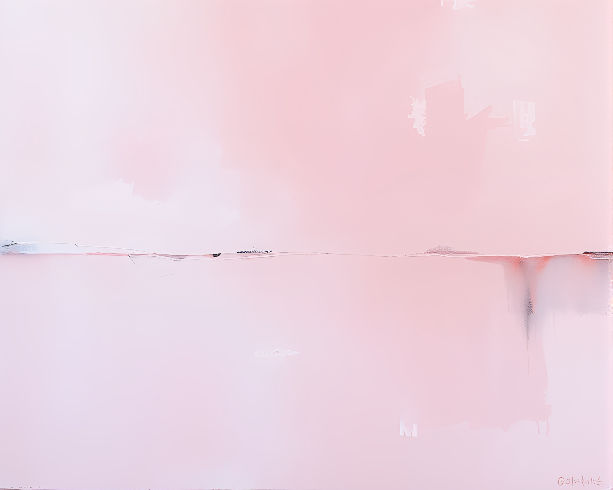 Soft Blush Pink Reflections in Abstract Acrylic Artwork – free AI stock image