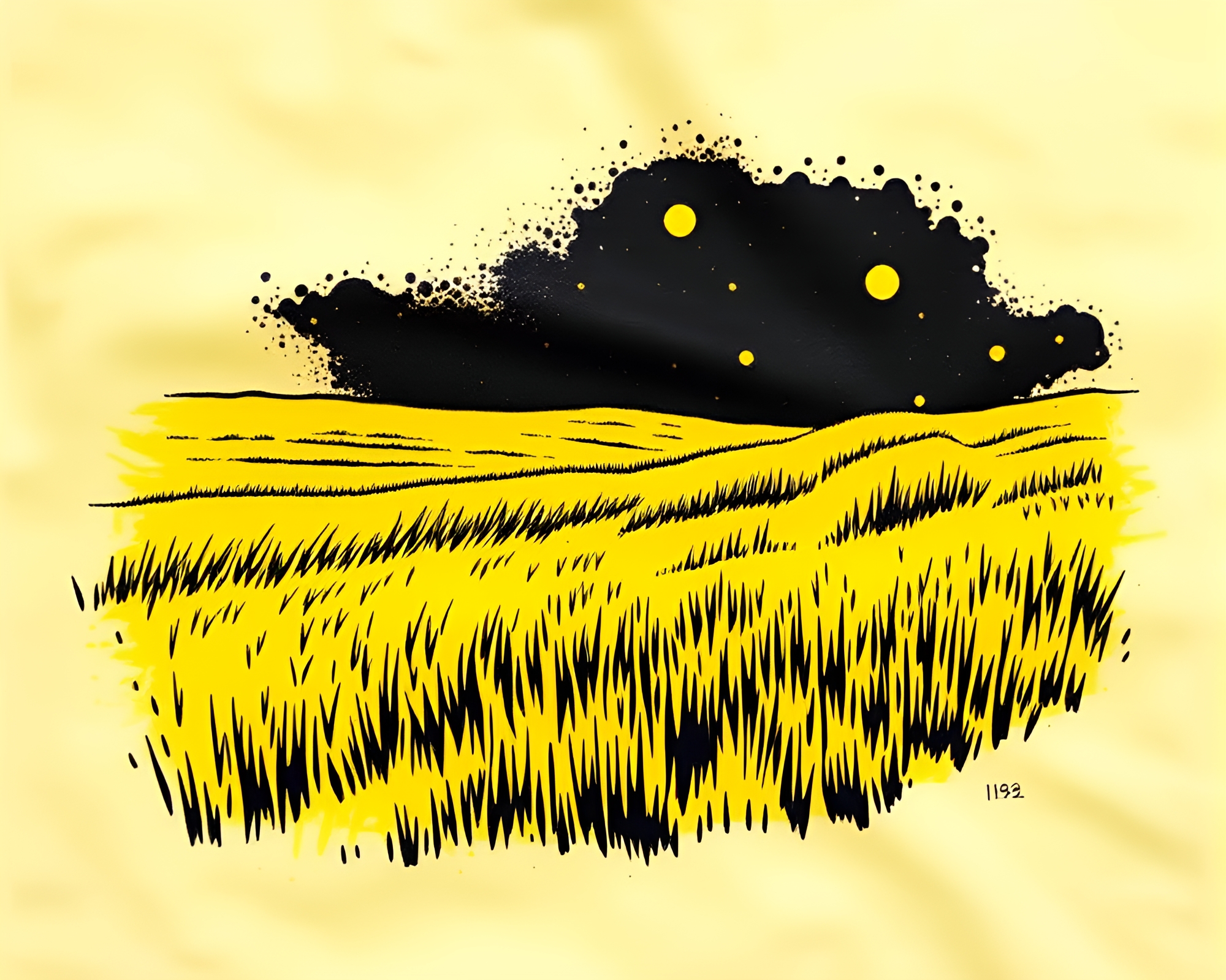 Mustard Yellow Fabric Folds in Time Dilation Field – free AI stock image