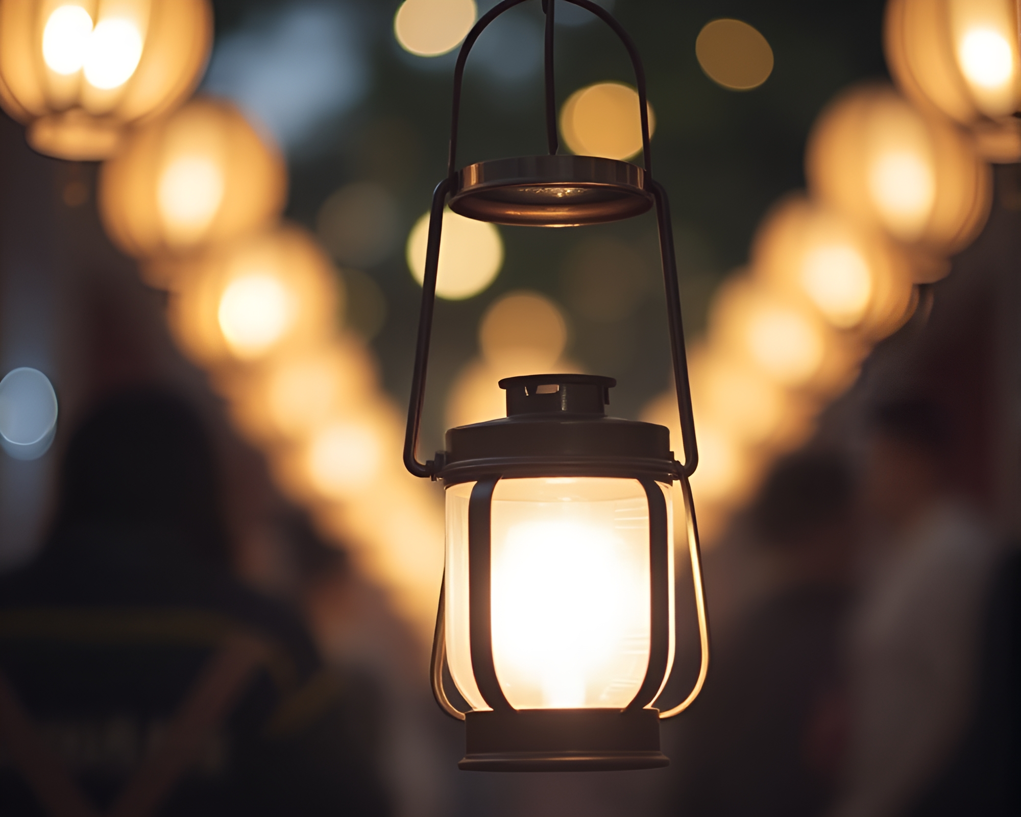 Underwater Lantern Dance in Bokeh Glow – free AI stock image