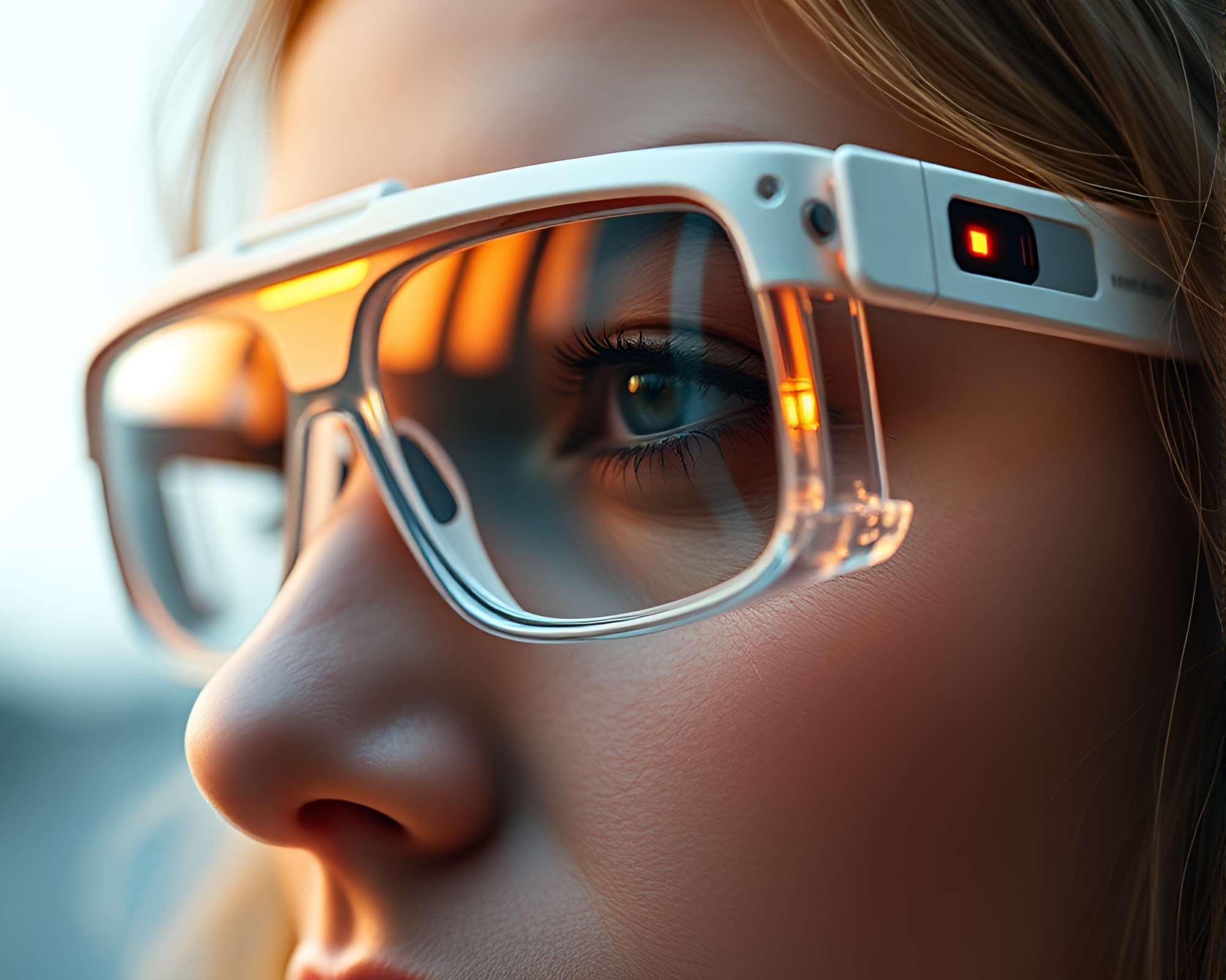 Augmented Reality Glasses in Divisionism Macro Detail – free AI stock image