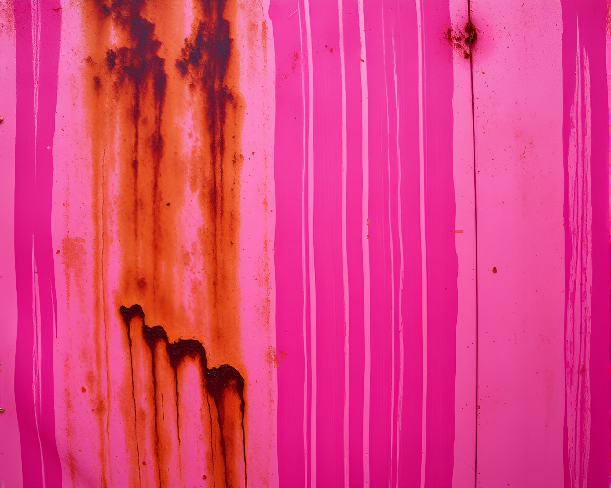 Flamingo Paradise: HDR Rust Stain Streaks in Magenta Punch – free AI stock image