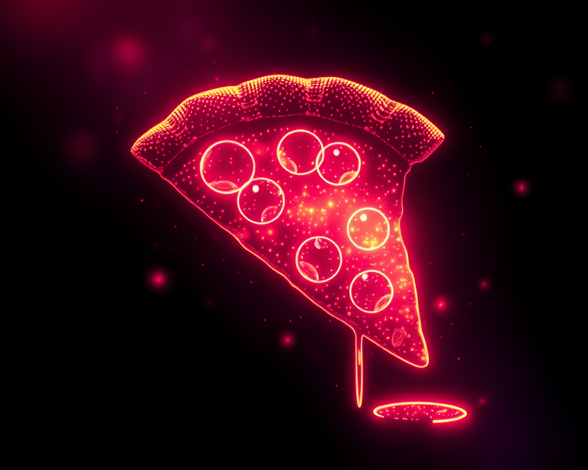 Sorcery Pizza Slice in Cubist Dot Matrix Art – free AI stock image
