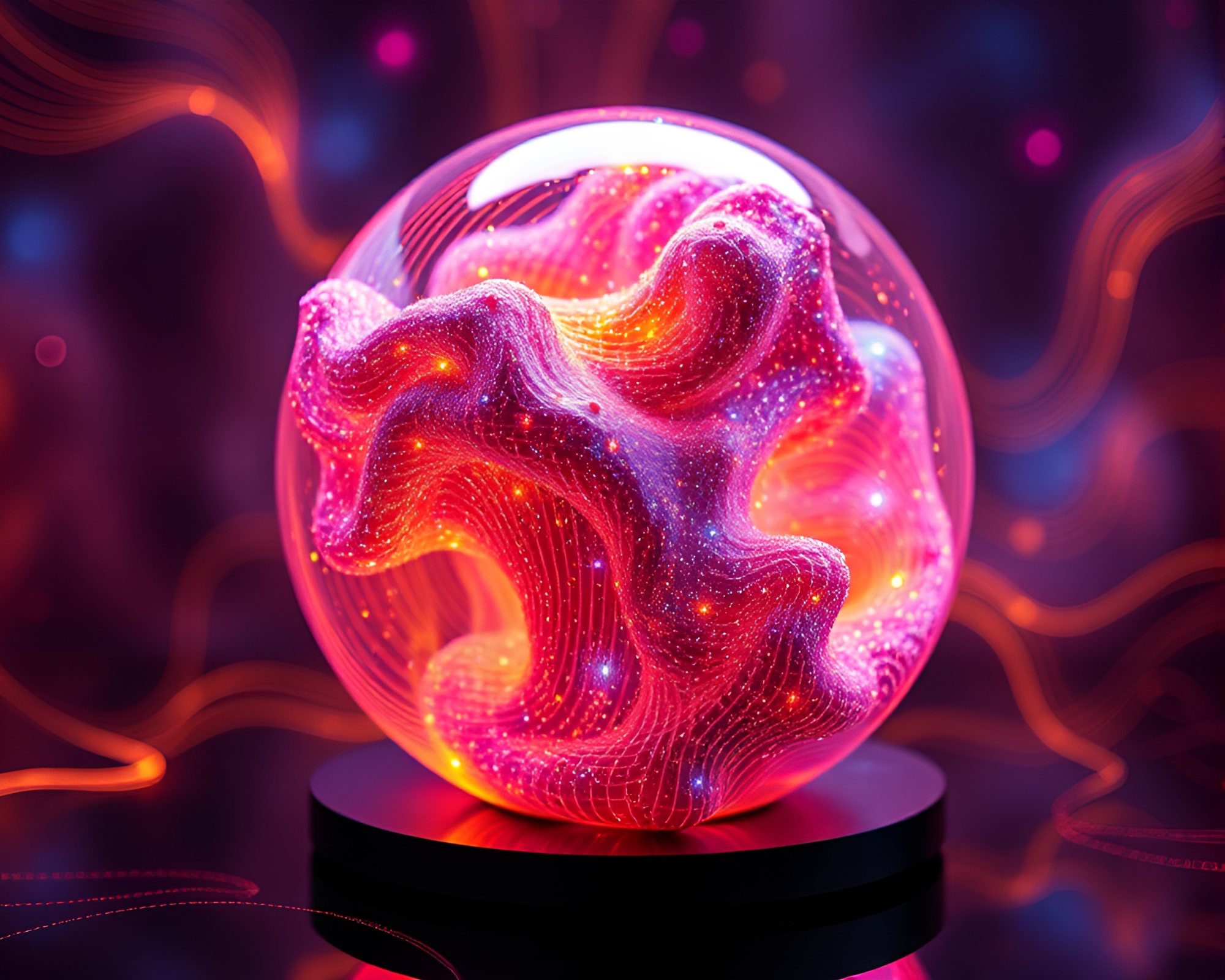 Galactic Vue: 3D Bio-Printer Scan Lines – free AI stock image