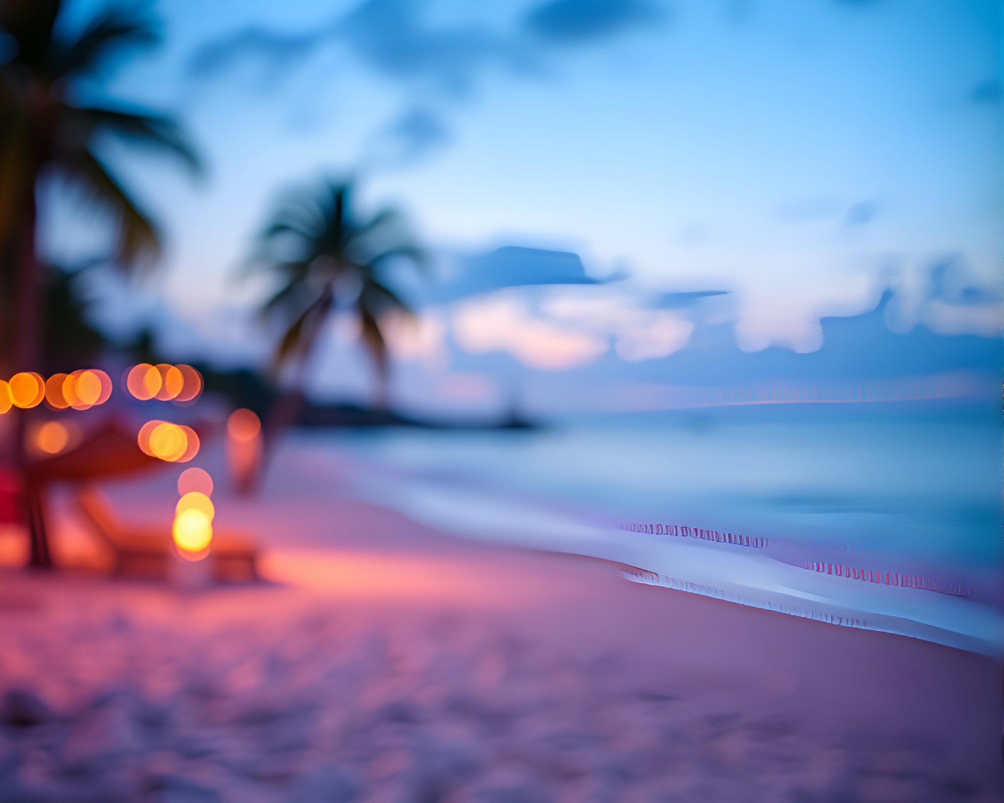 Serenity By The Shore: Vector Halftone Beach Candlelight – free AI stock image