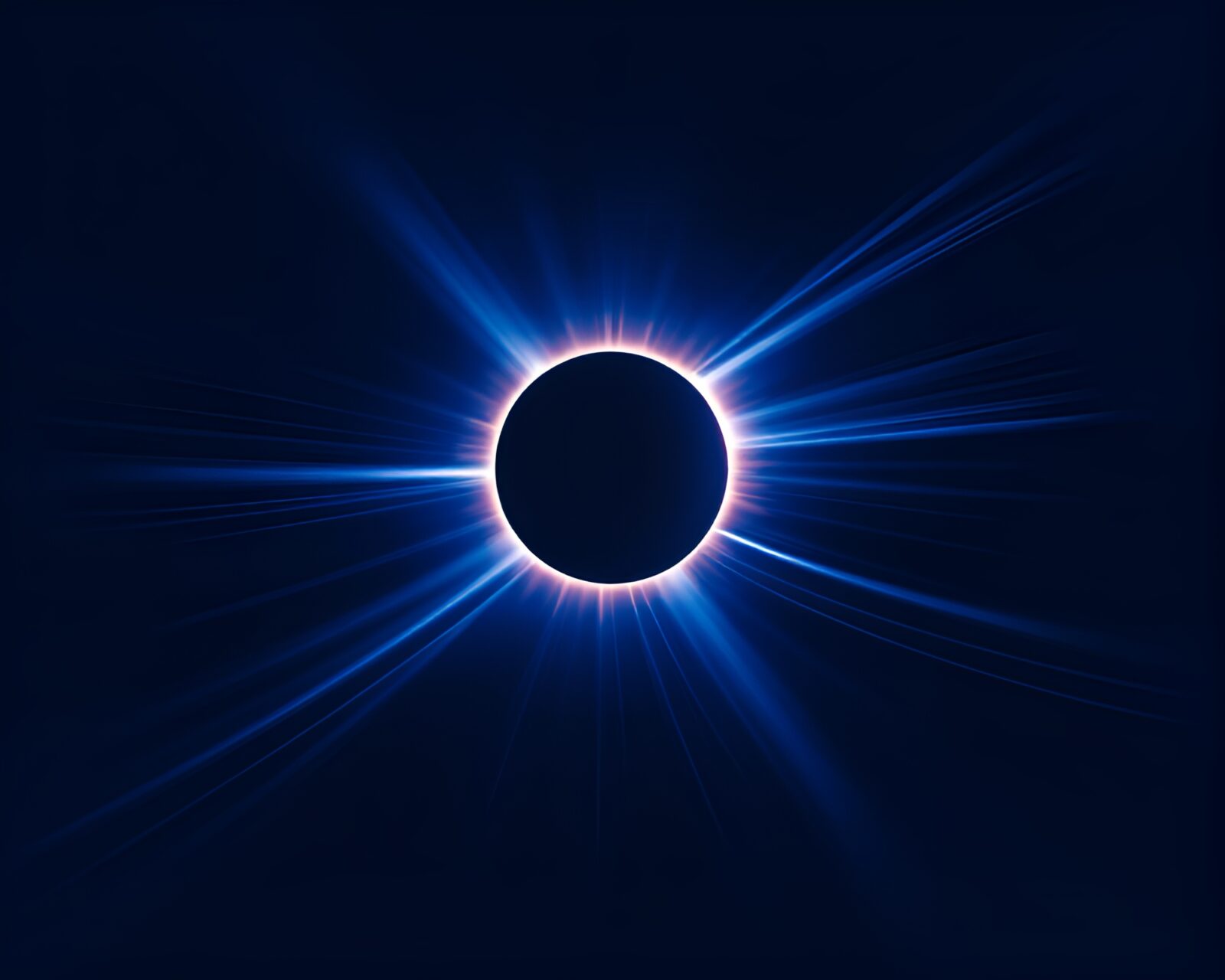 Artistic rendering of solar eclipse with streaks of motion blur