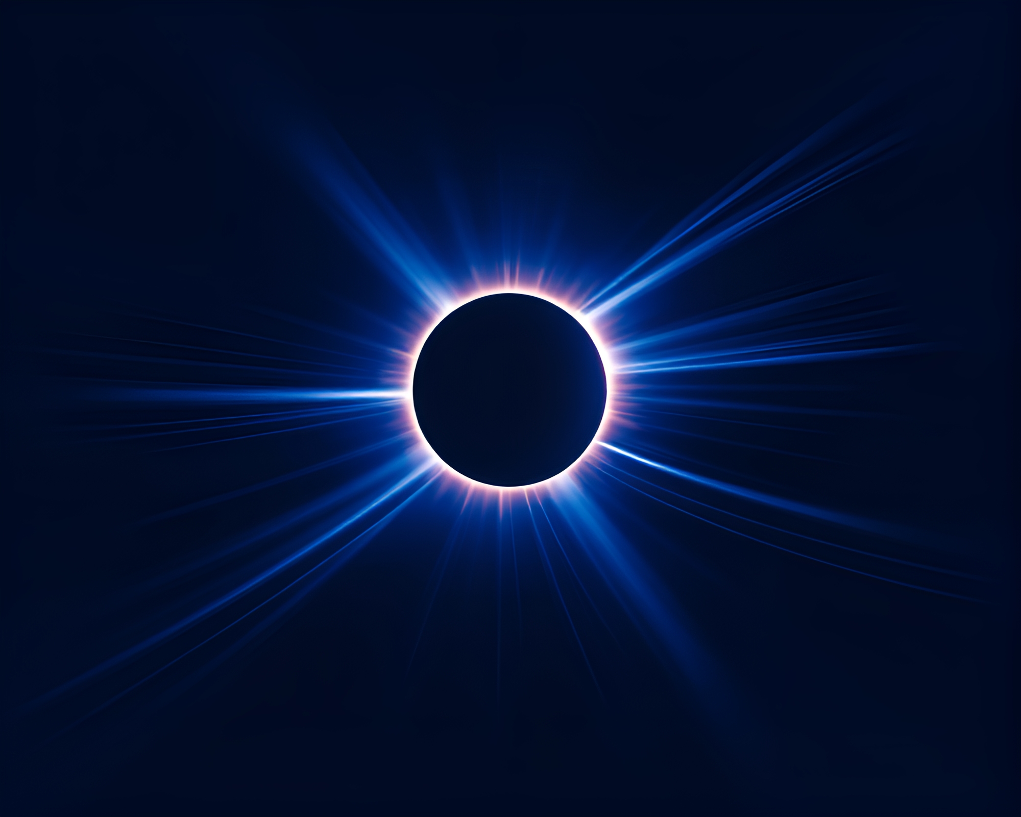 Solar Eclipse Motion Blur: Cobalt Blue Line Art – free AI stock image