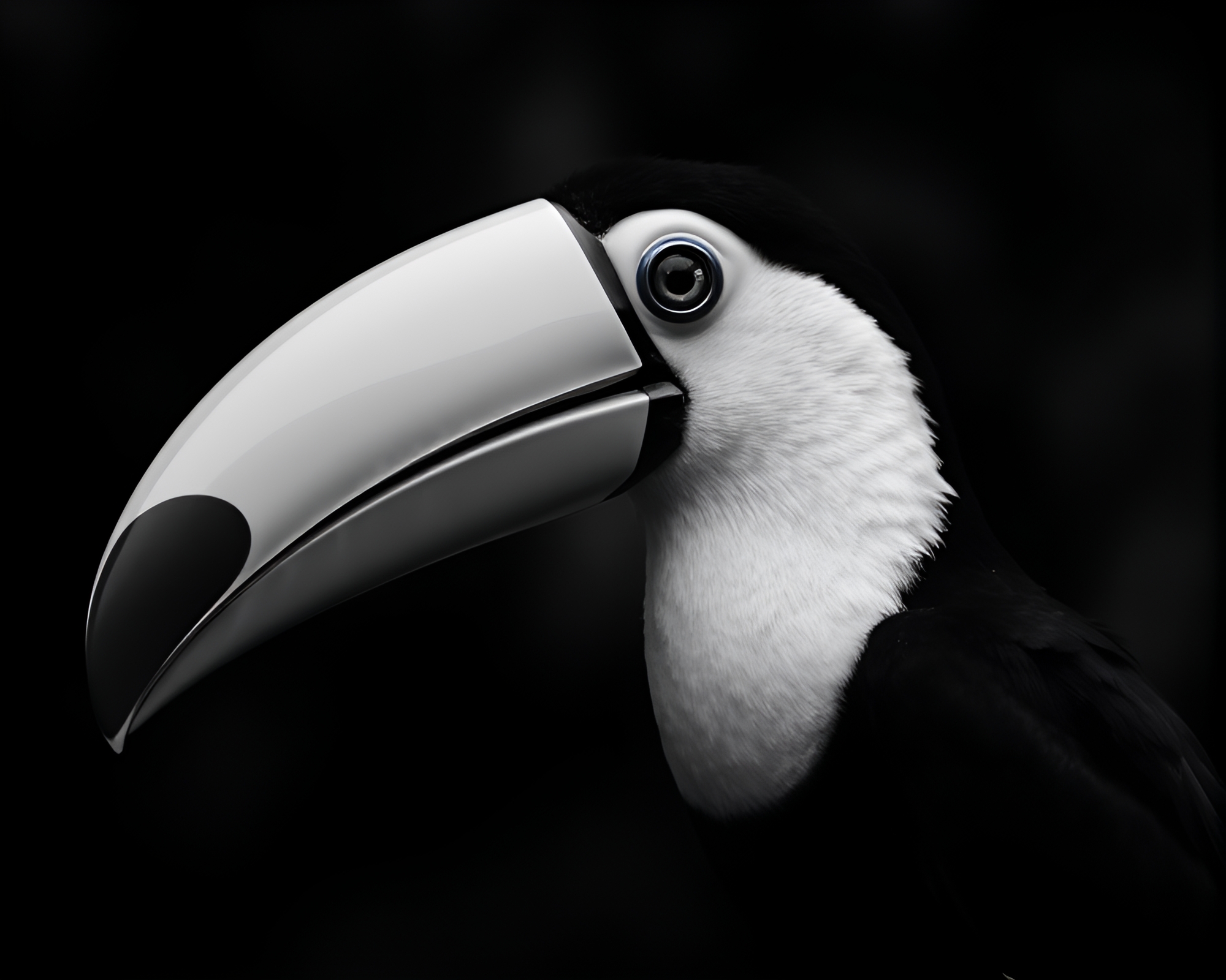 Toucan Catching Raindrops in the Night – free AI stock image