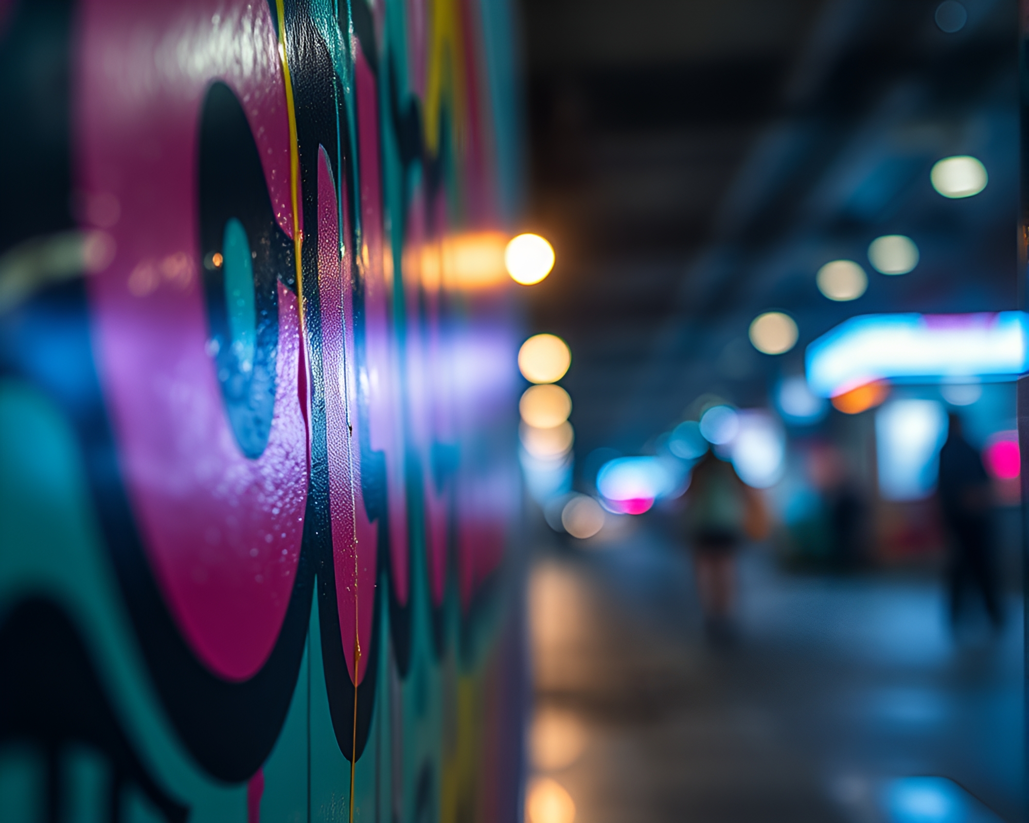 Graffiti Drip Smart Contact Lens Firefly Luminescence – free AI stock image