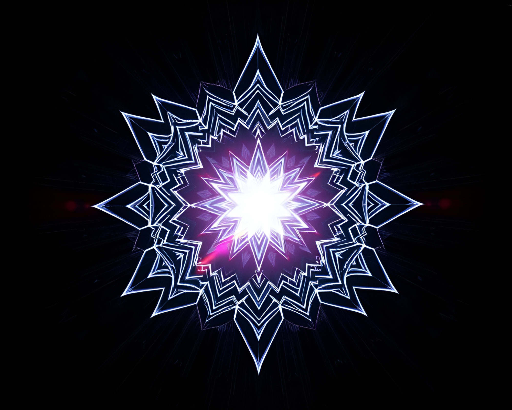 Pixelated Sacred Geometry with Backscatter Flare – free AI stock image