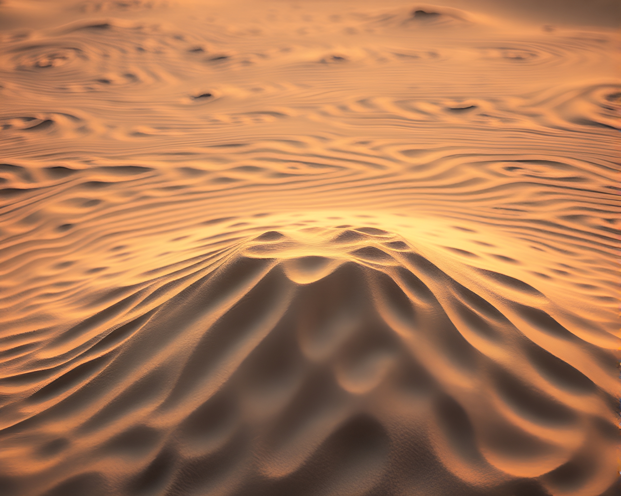 Volcanic Crater Sand Swirl Digital Bloom – free AI stock image