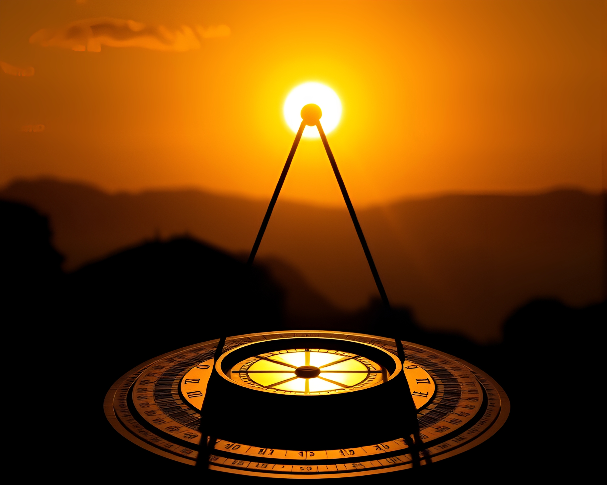 Backlit Silhouette in Cel Shading Sunset Scene – free AI stock image