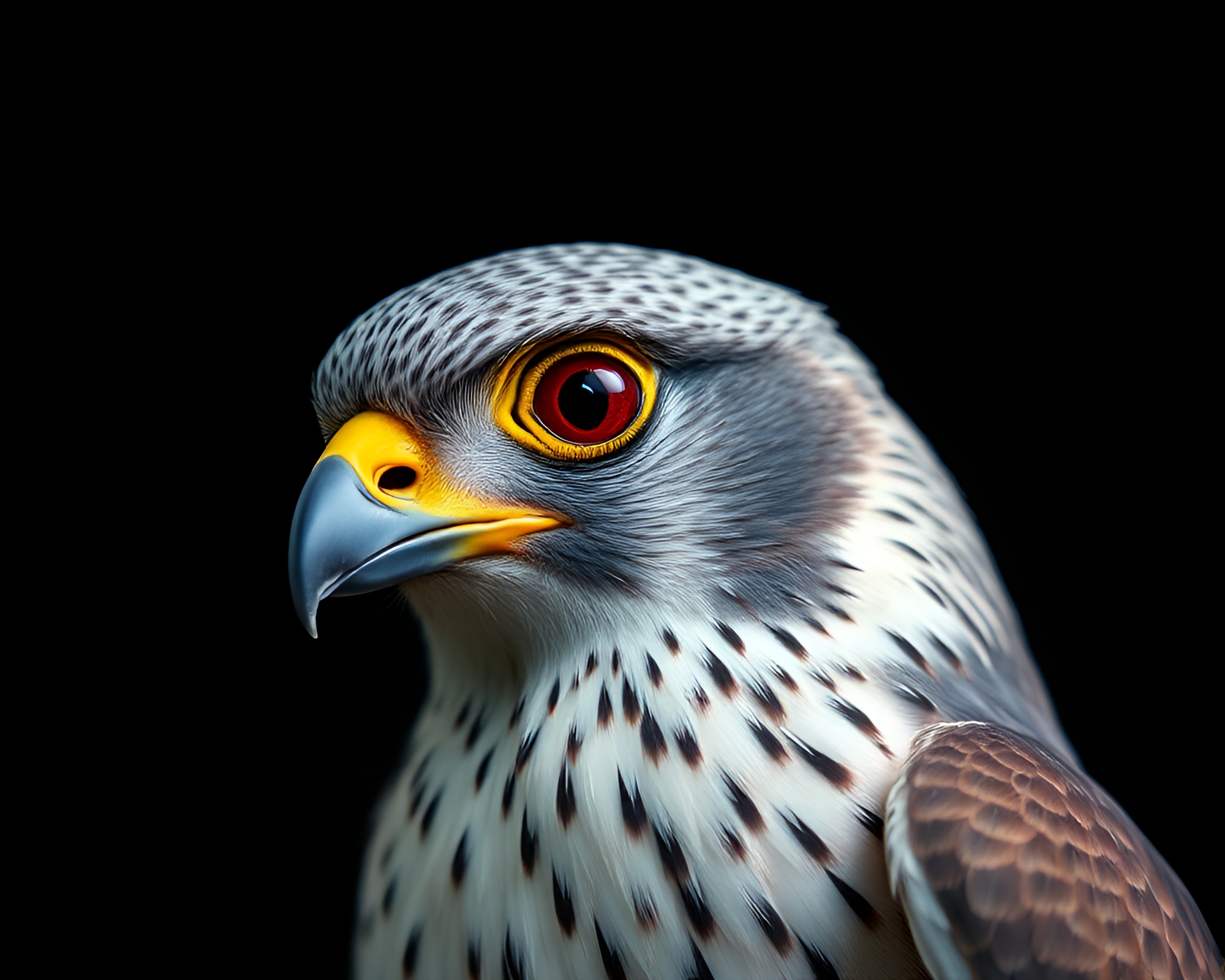 Falcon in Chromatic Aberration – free AI stock image