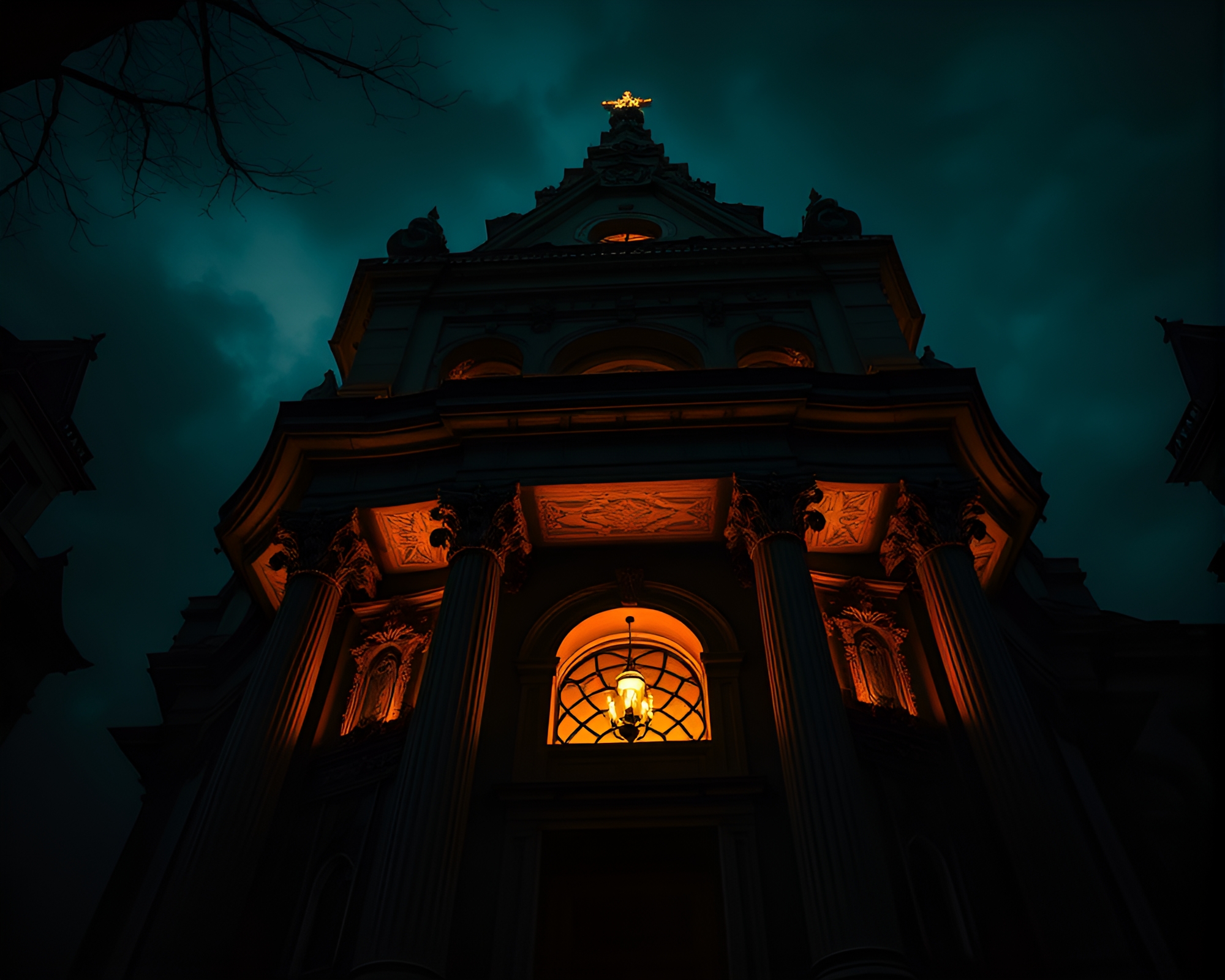 Dramatic Elf in Architectural Shadow – free AI stock image