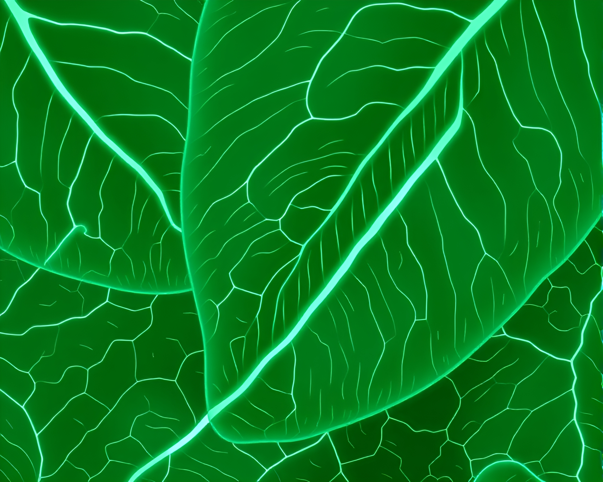 Quantum Mint Veins: Nature’s Line Art Masterpiece – free AI stock image