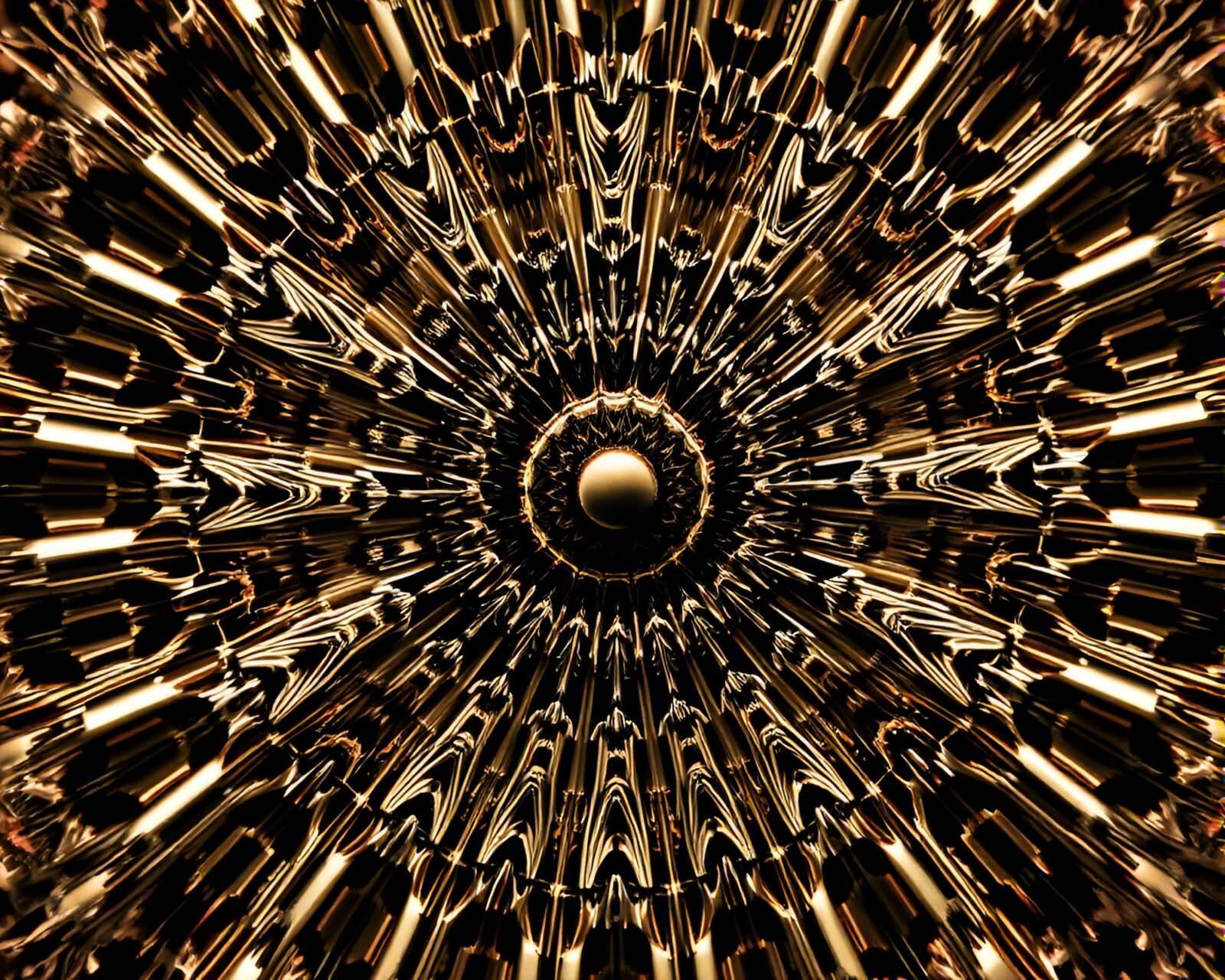 Fantastical scene of quantum computer with sepia tones and HDR lighting