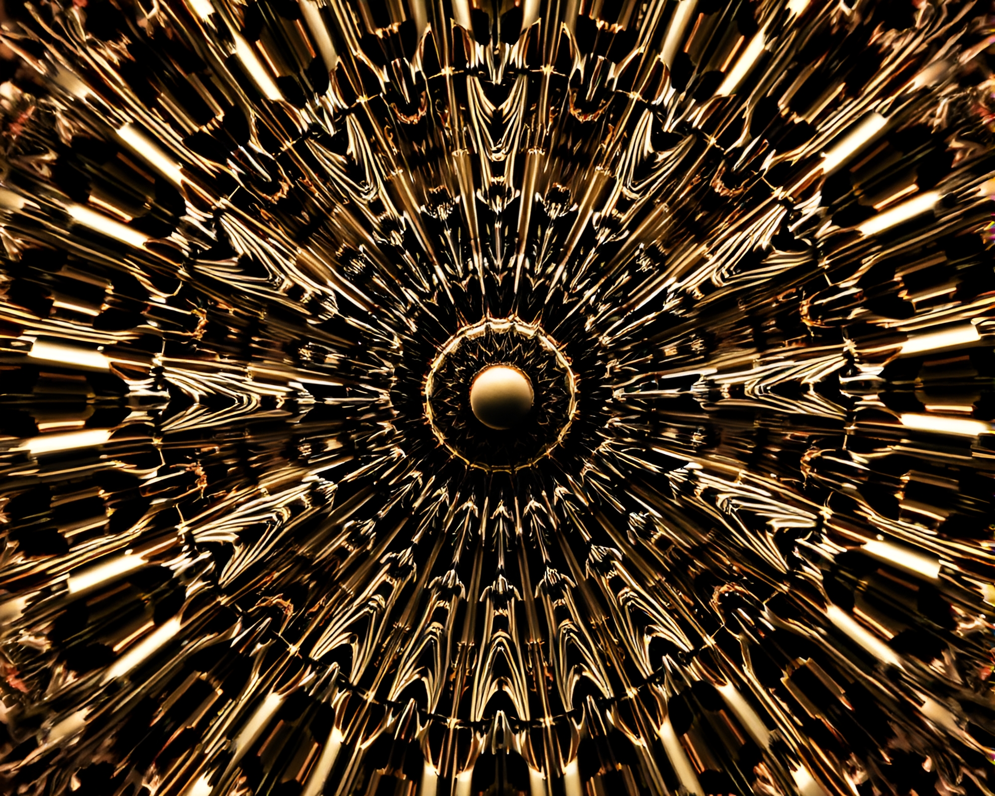 Quantum Computer Radial Symmetry Sepia HDR Contrast – free AI stock image