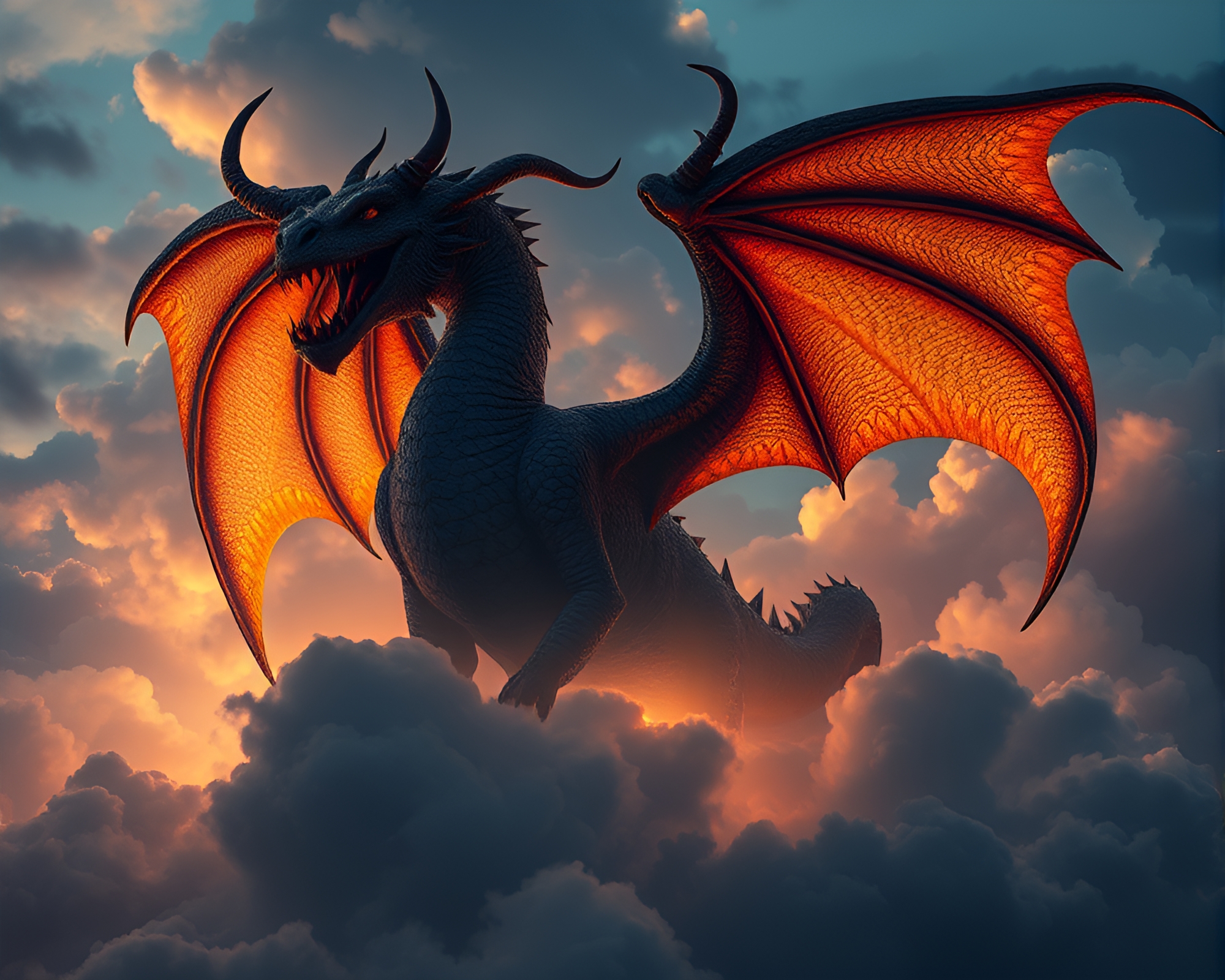 Cerberus and Clouds: A Subsurface Scattering Opera – free AI stock image