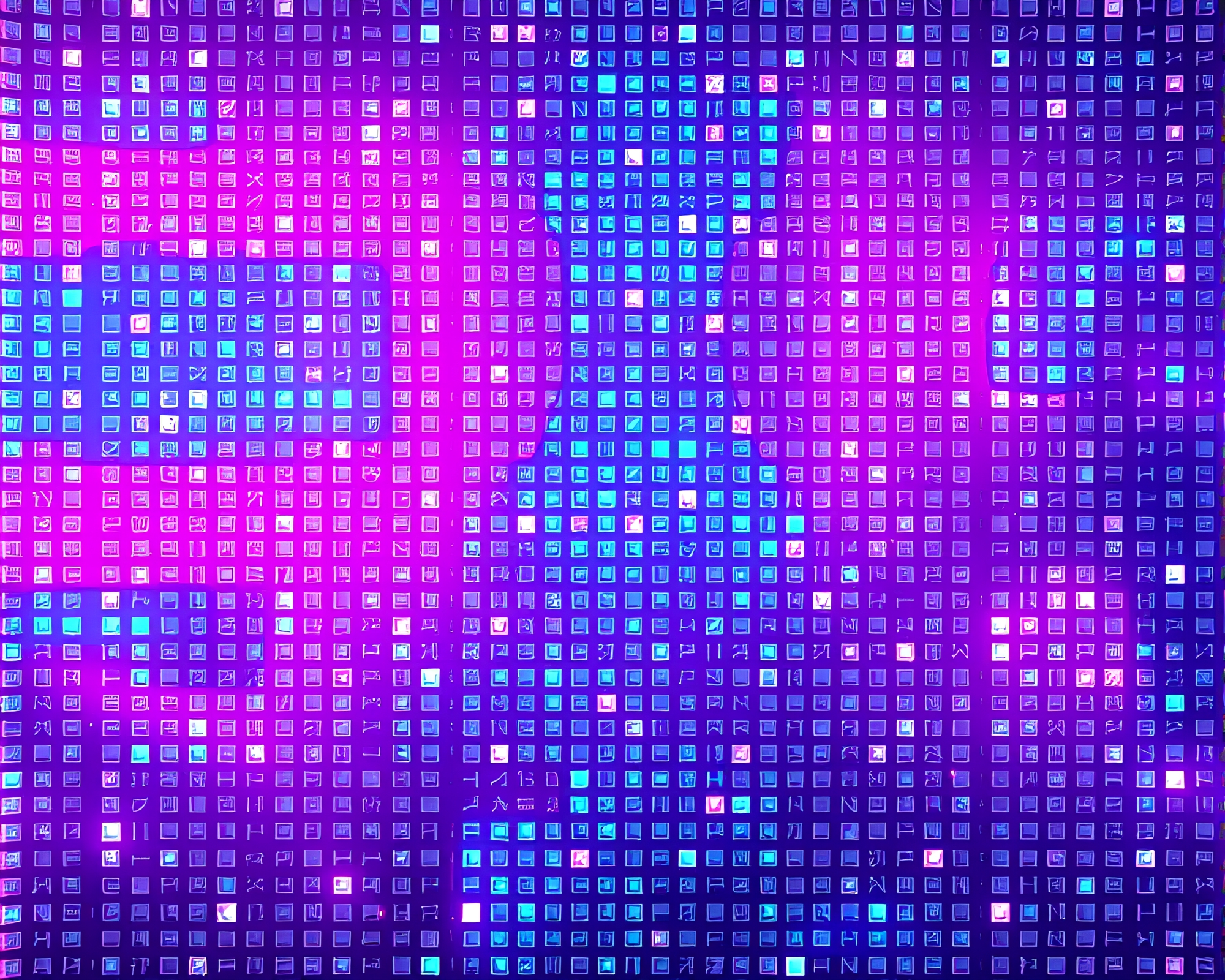 Synthwave Mermaid in LED Pixel Grid – free AI stock image