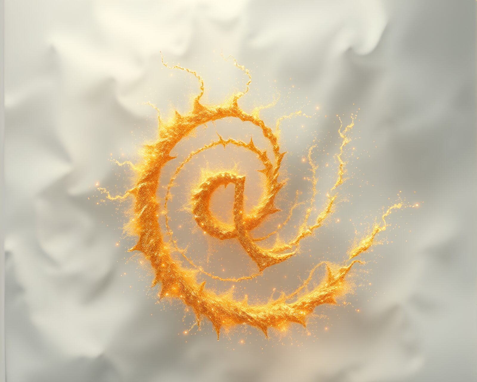 Mysterious mist surrounds revealing spiral in handwritten letter