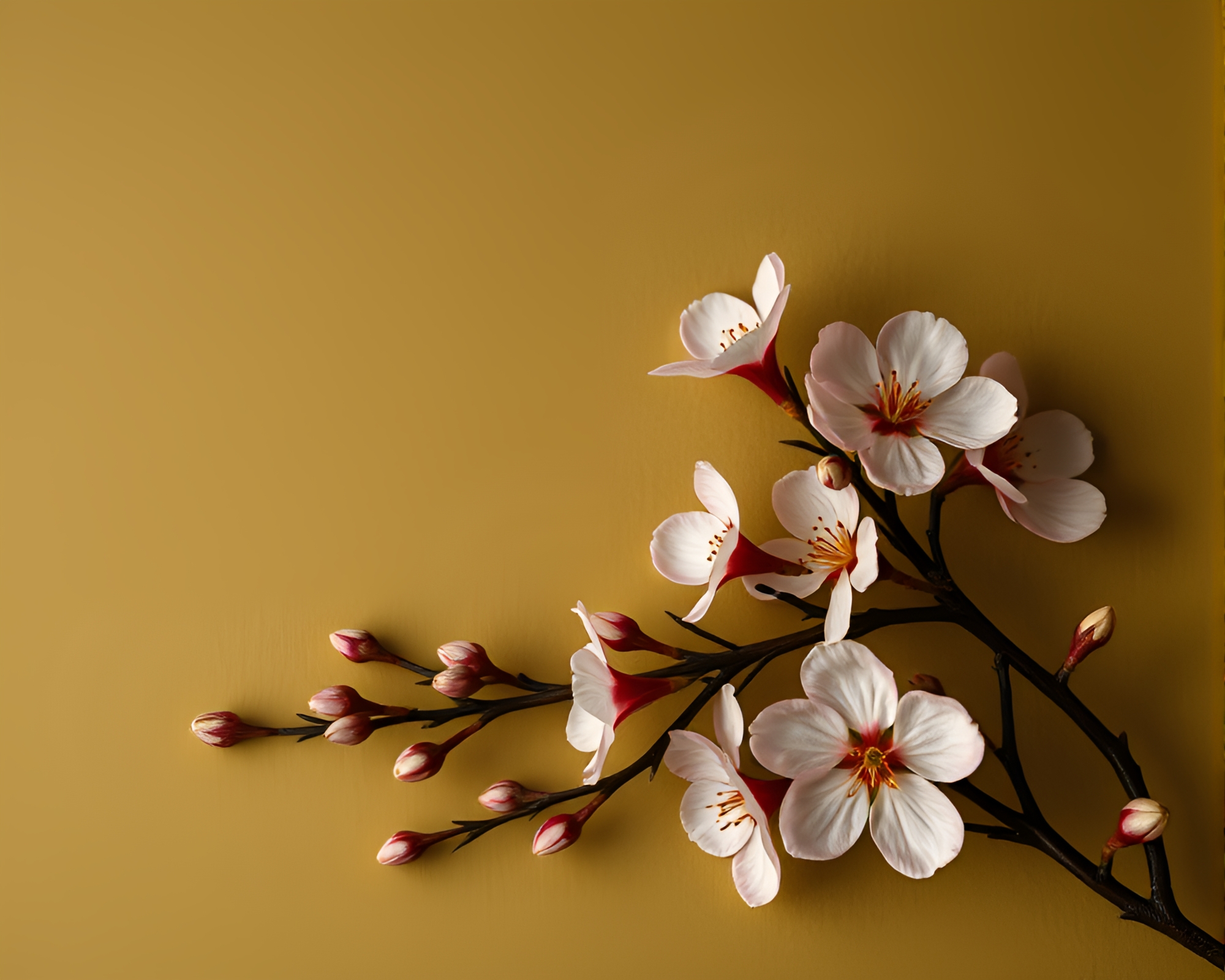 Ethereal Spring Blossom in Chiaroscuro Lighting – free AI stock image