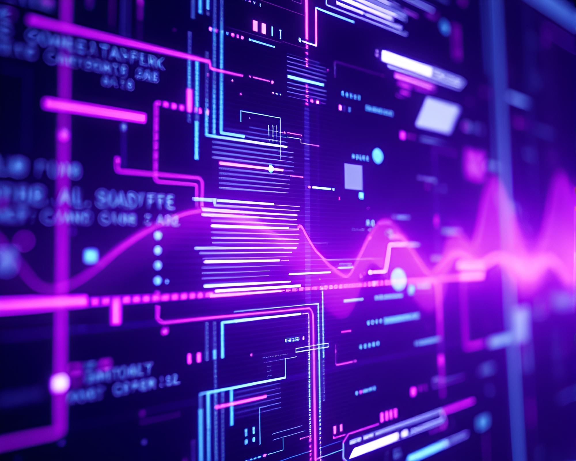 Futuristic Close-Up: Digital Glitch in Amethyst Hues – free AI stock image