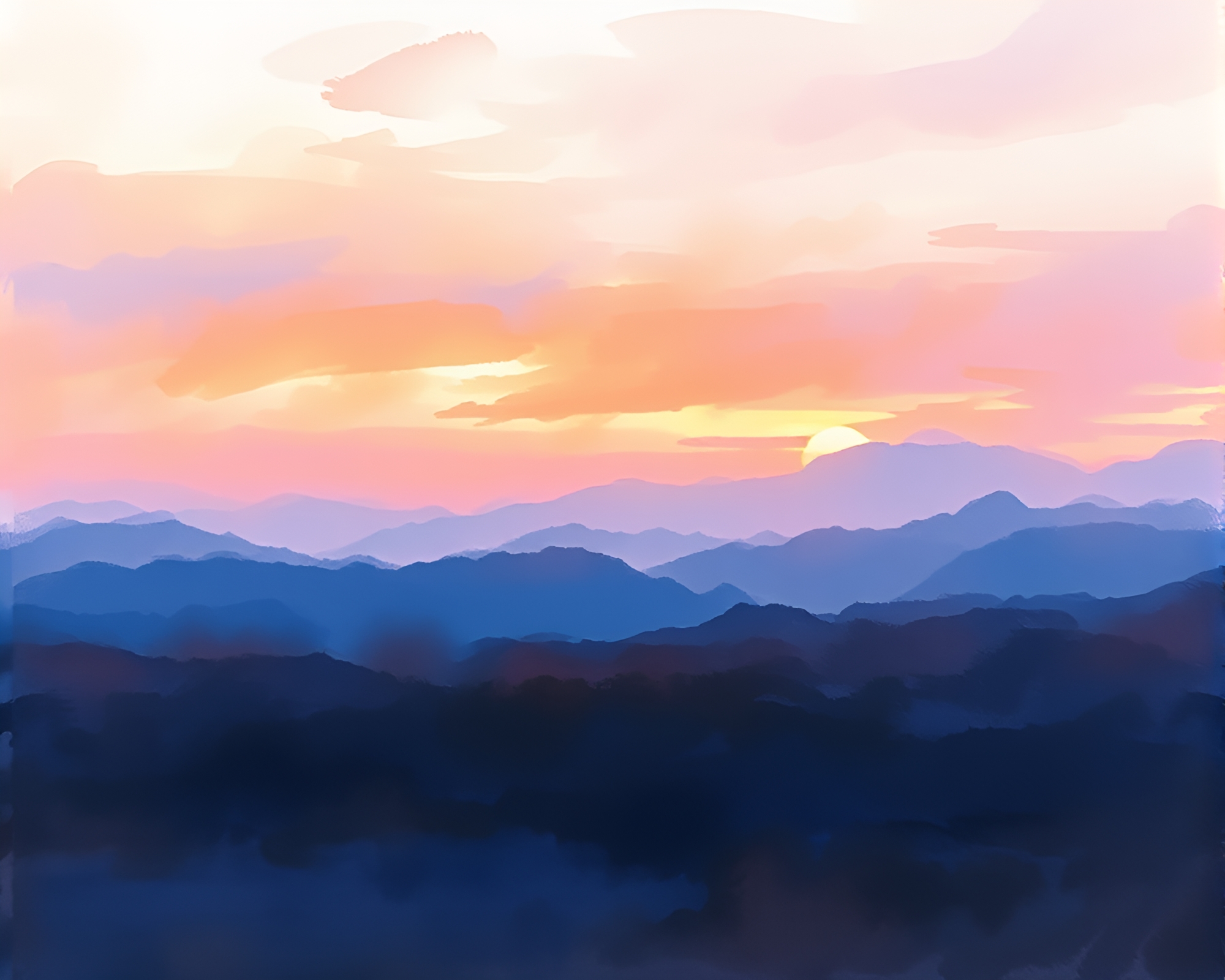 Augmented Reality Dusk Twilight Painting – free AI stock image
