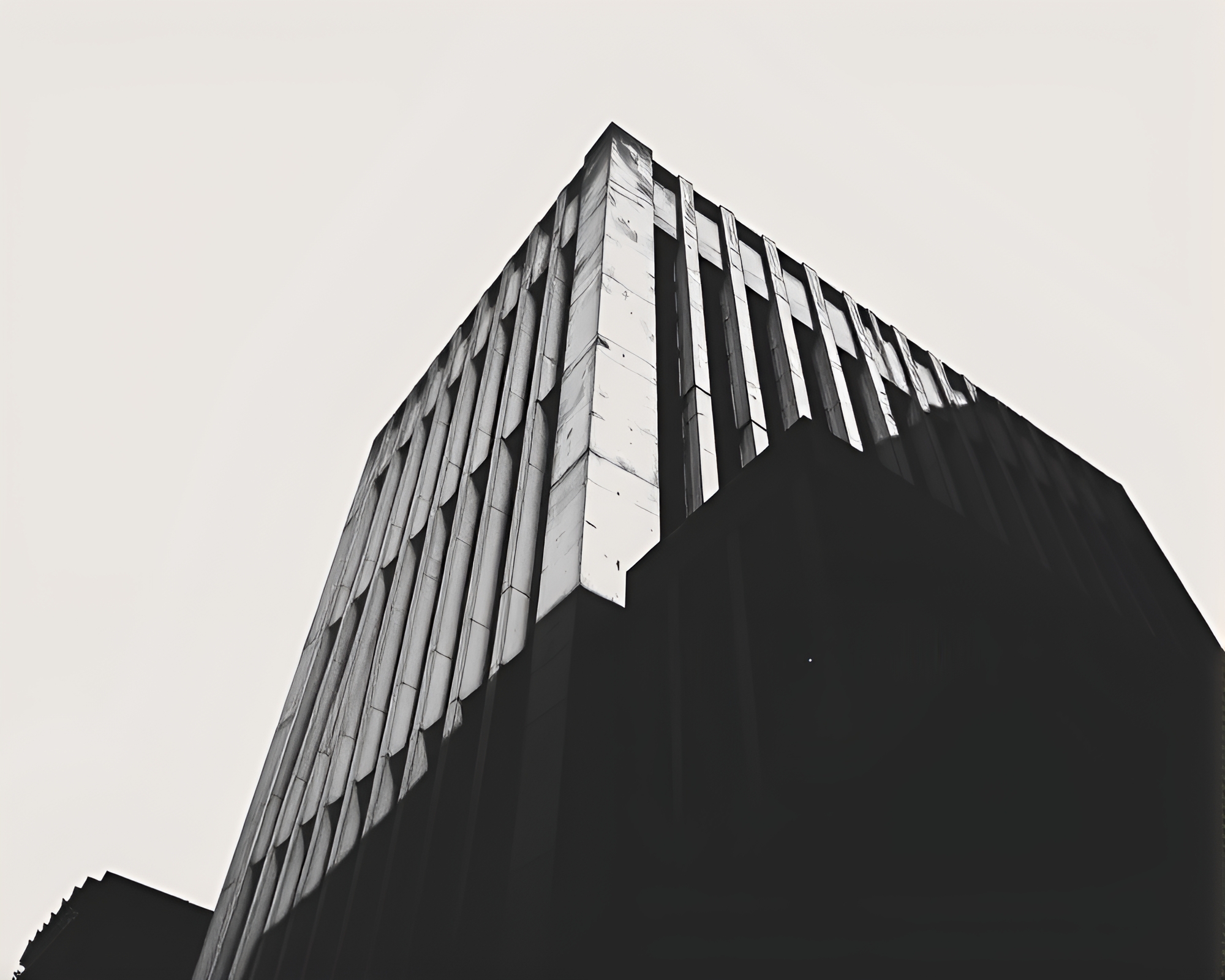 Gloomy ASCII Brutalist Architecture Shading Art Composition – free AI stock image