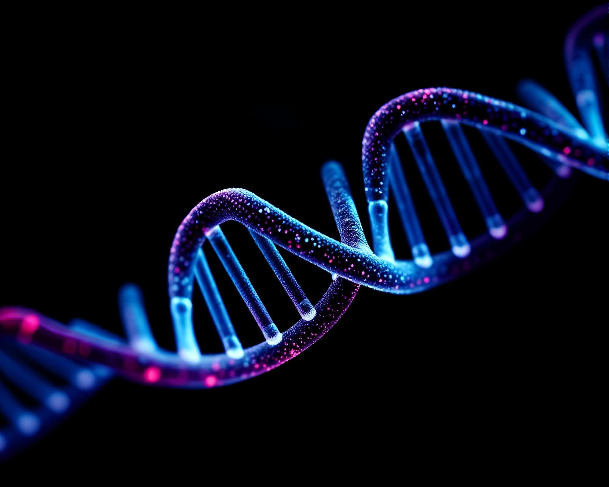 DNA Helix in Noir Vector Halftone Composition – free AI stock image