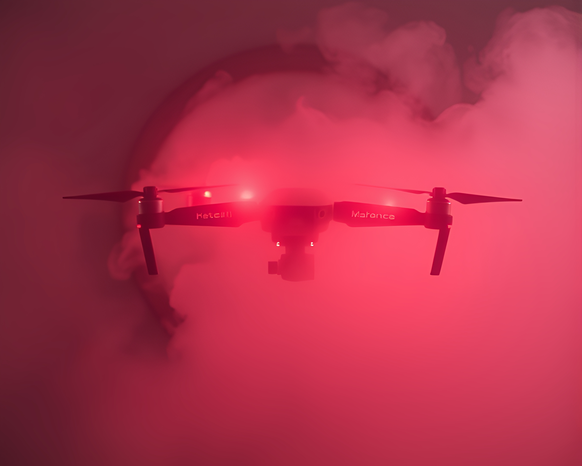 Mystical Fog Drone Infrared Tattoo Art – free AI stock image