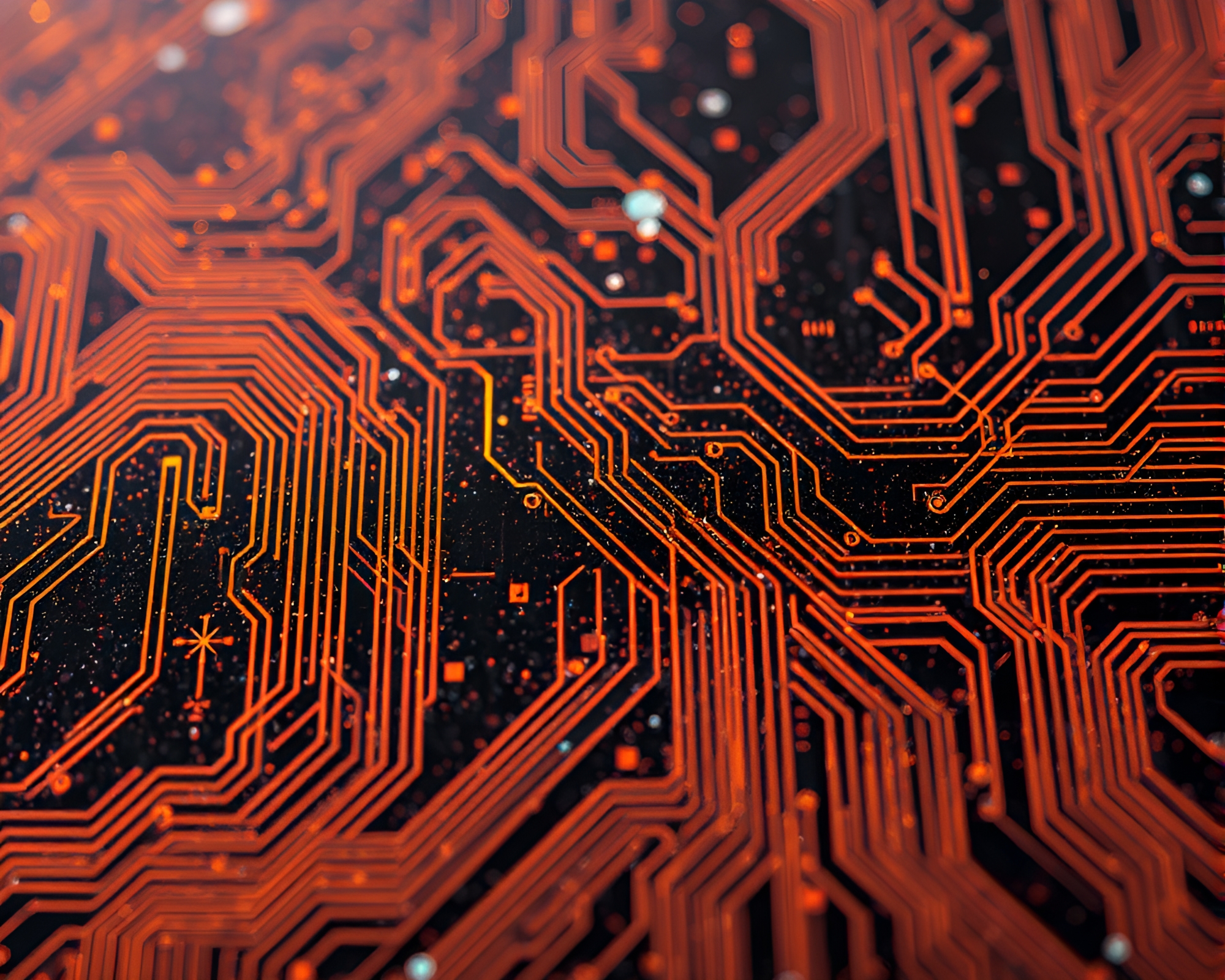 Telescope View of Cosmic Dust Circuit Board – free AI stock image