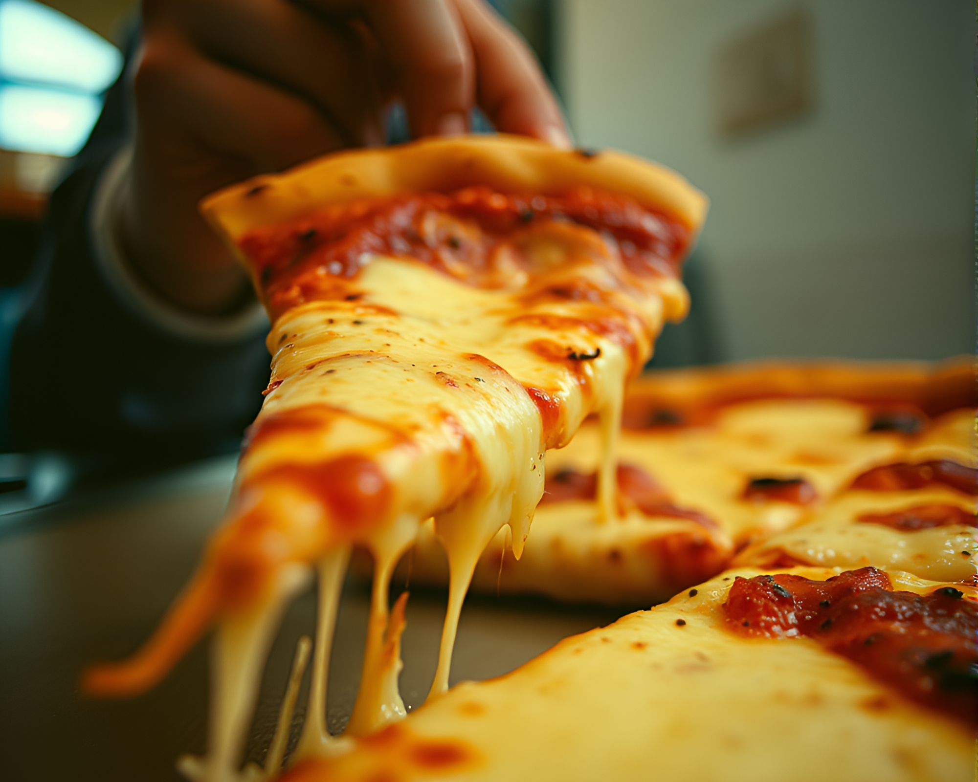 Surreal Pizza Slice Anatomy Study with Cross-Processed Lighting – free AI stock image