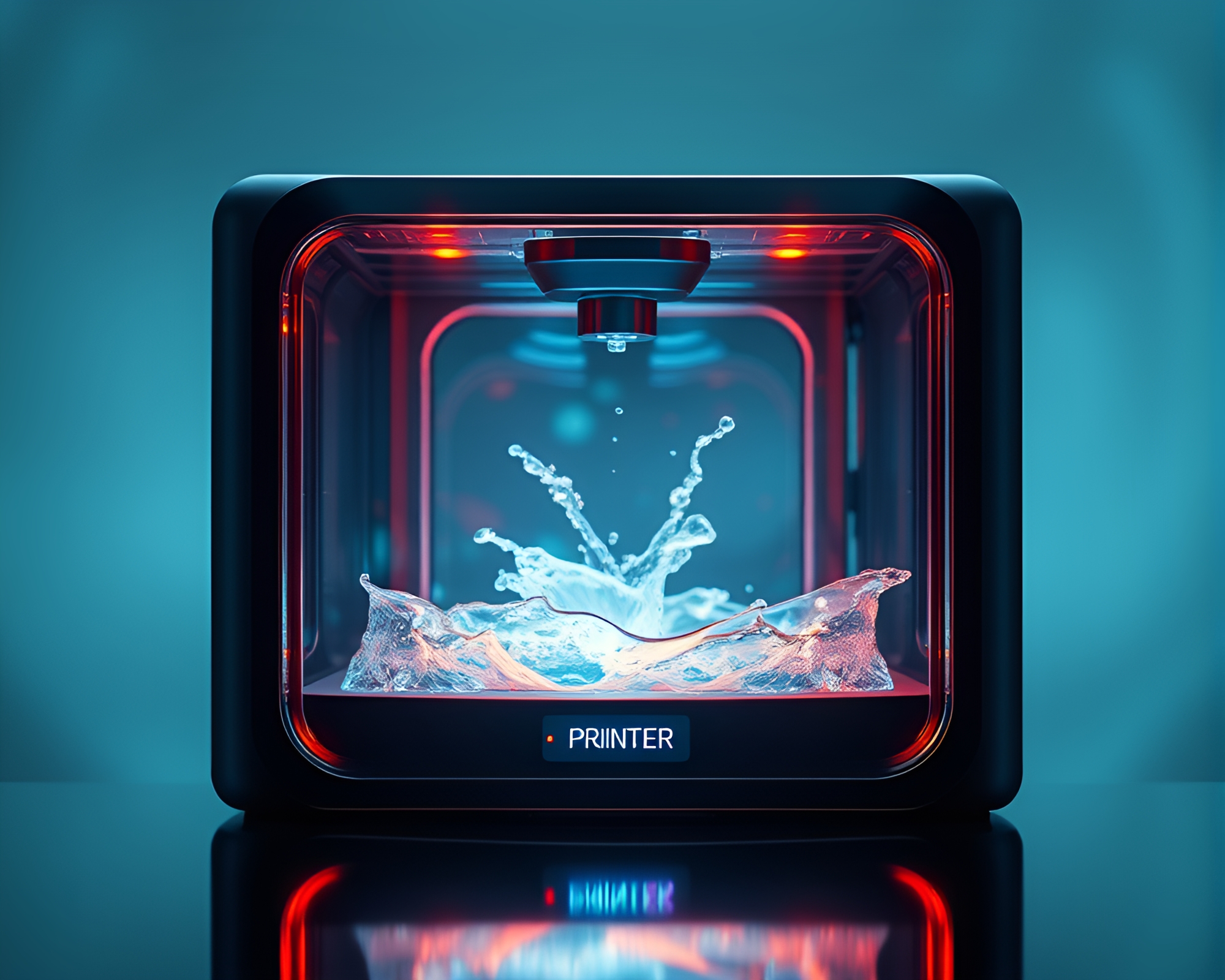 Mesmerizing Water Whirlpool in Peachy Bio-Printing Chamber – free AI stock image