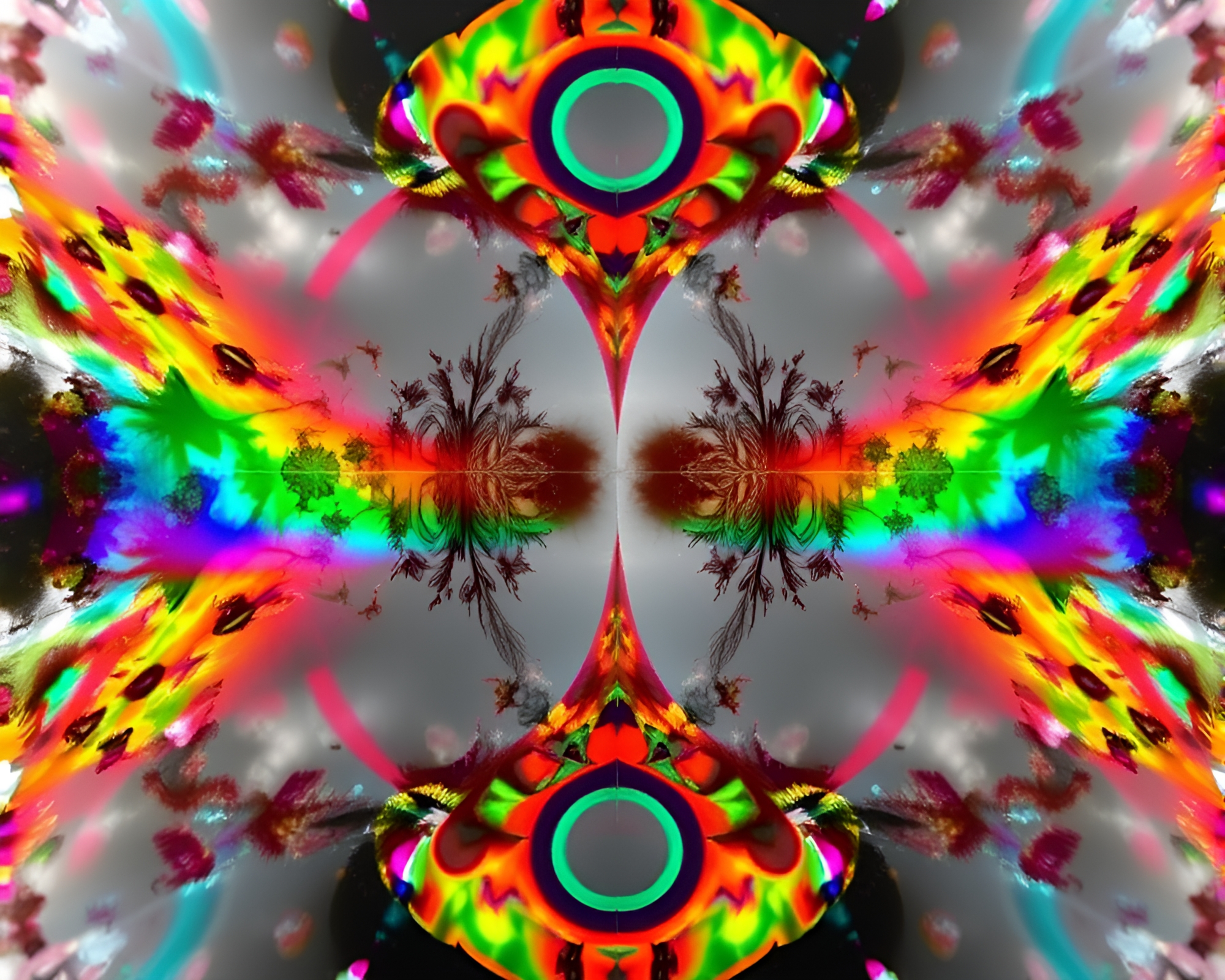 Kaleidoscopic Rainbow Spectrum écorché Study – free AI stock image