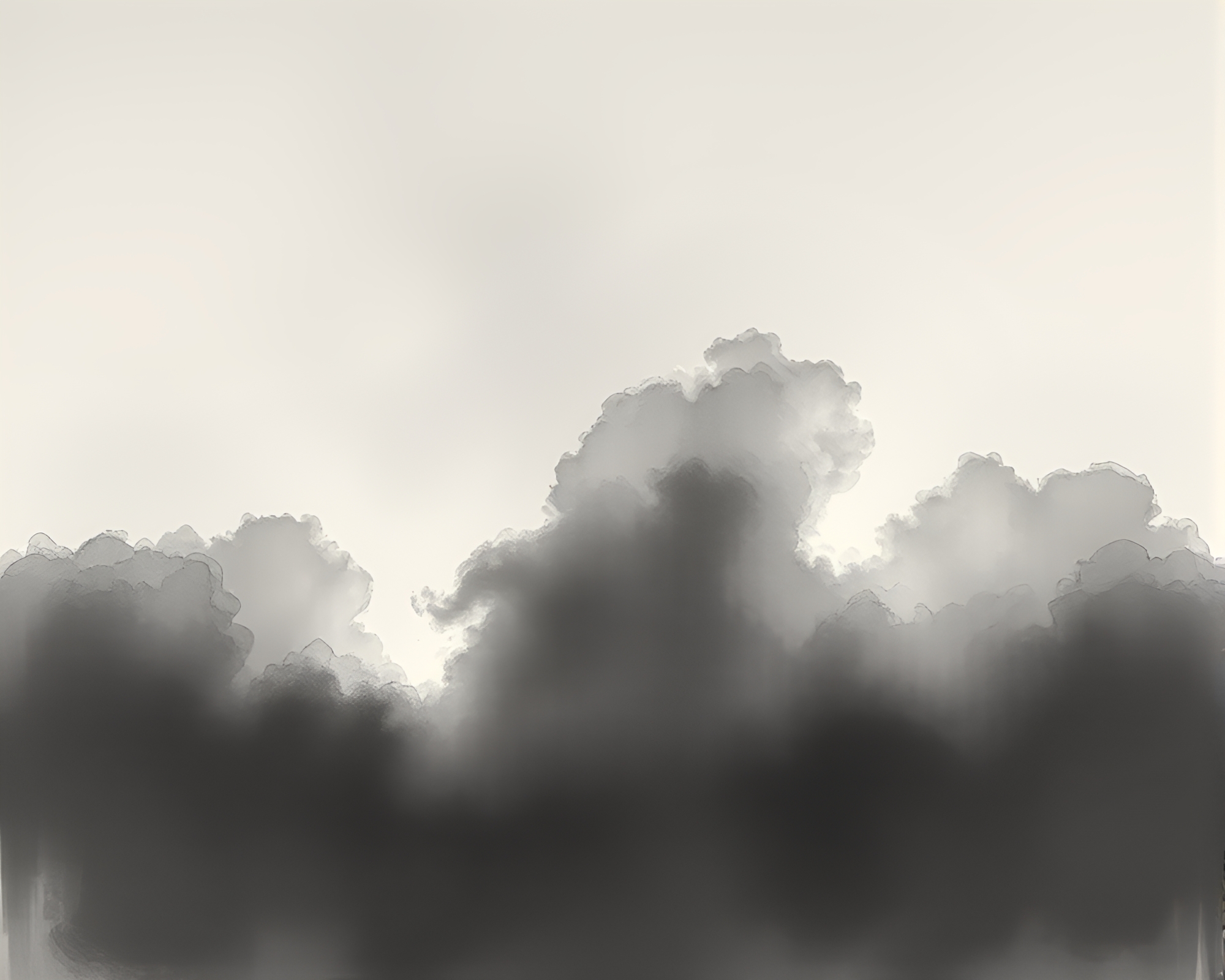 Surreal Cloudscape Charcoal Sketch with LED Earth Tones – free AI stock image