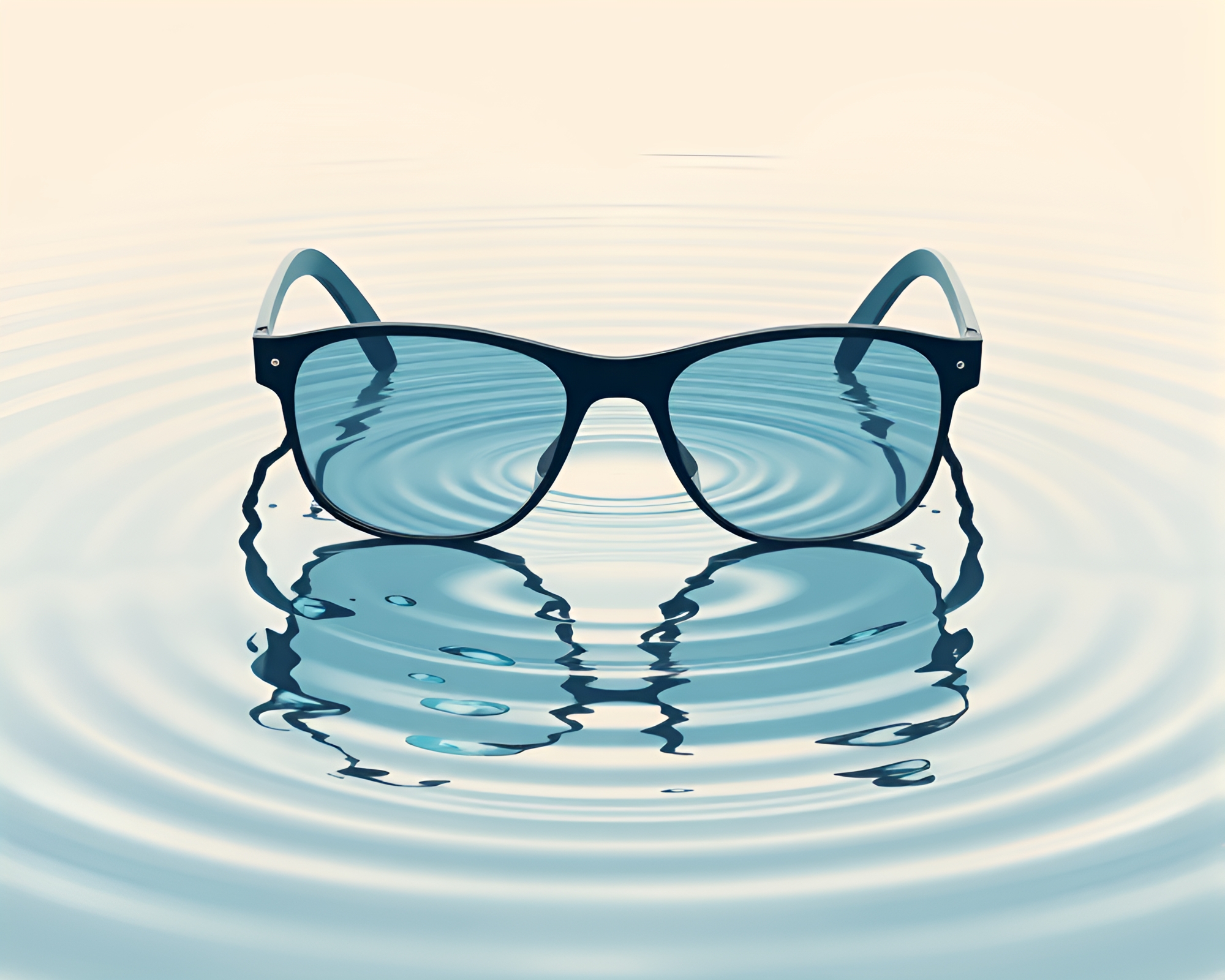 Augmented Reality Glasses Water Reflection Vector Art – free AI stock image